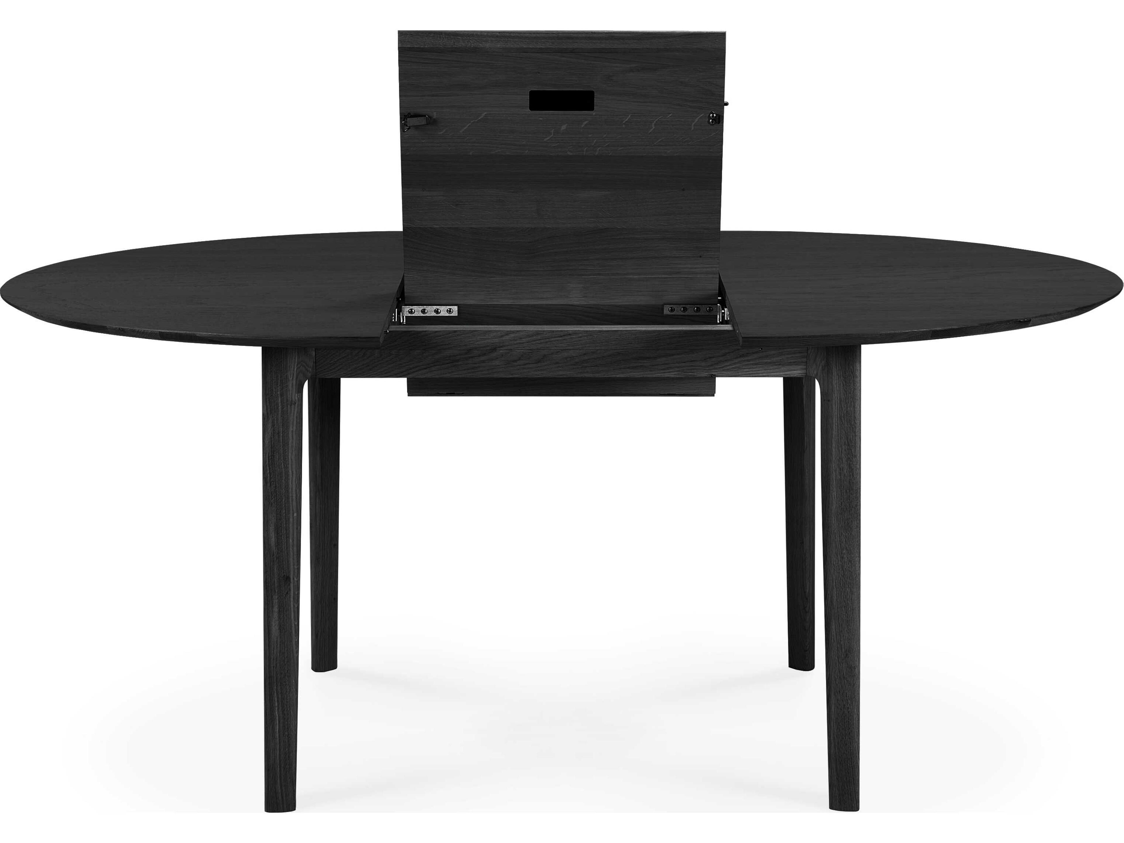 Ethnicraft Bok Oak Black Extendable Dining Table