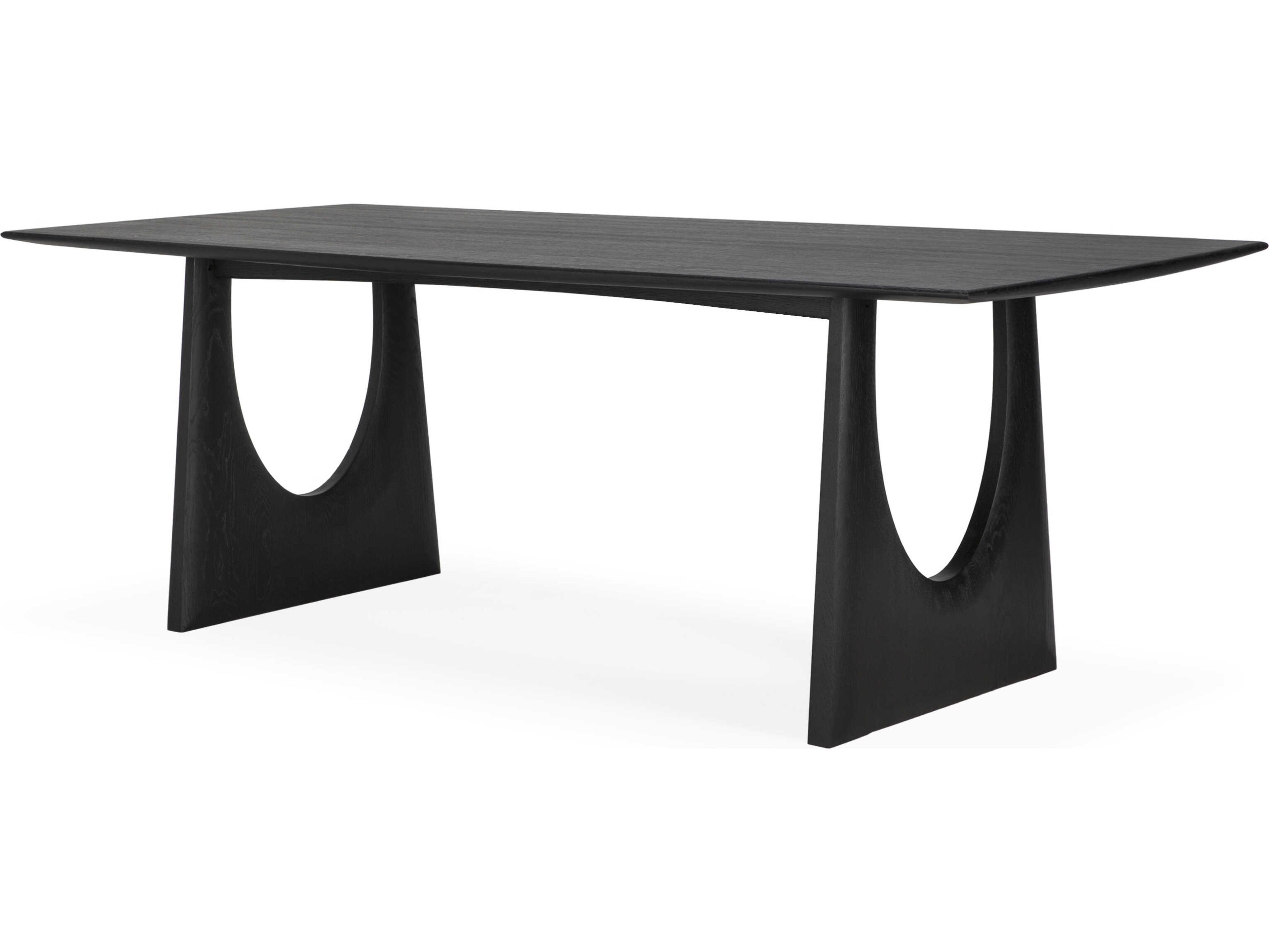 Geometric Oak Black Dining Table