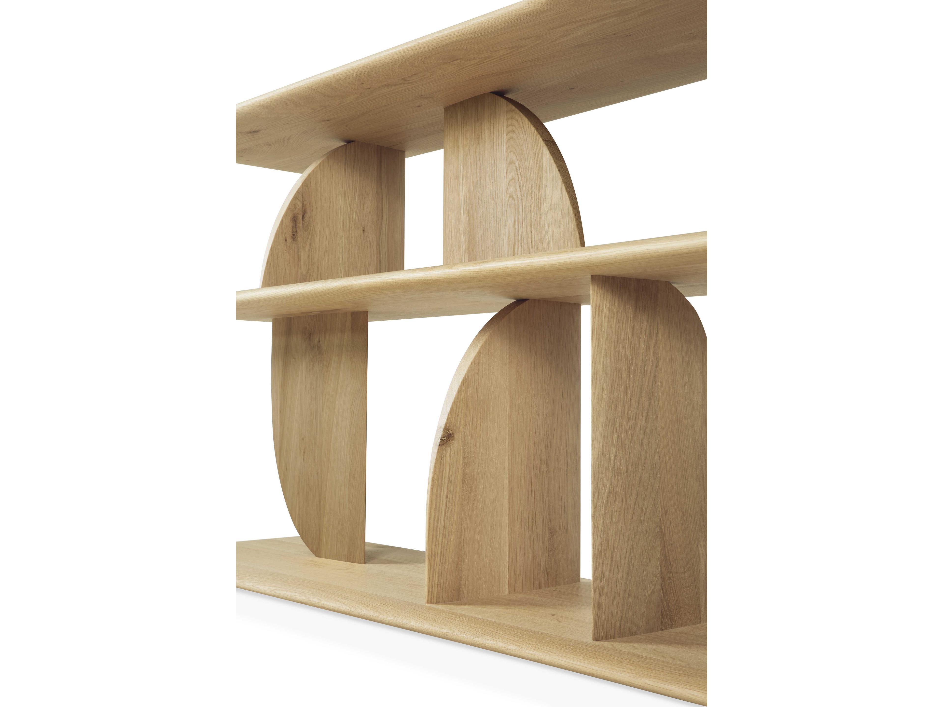 Ethnicraft Geometric Oak Sofa Console