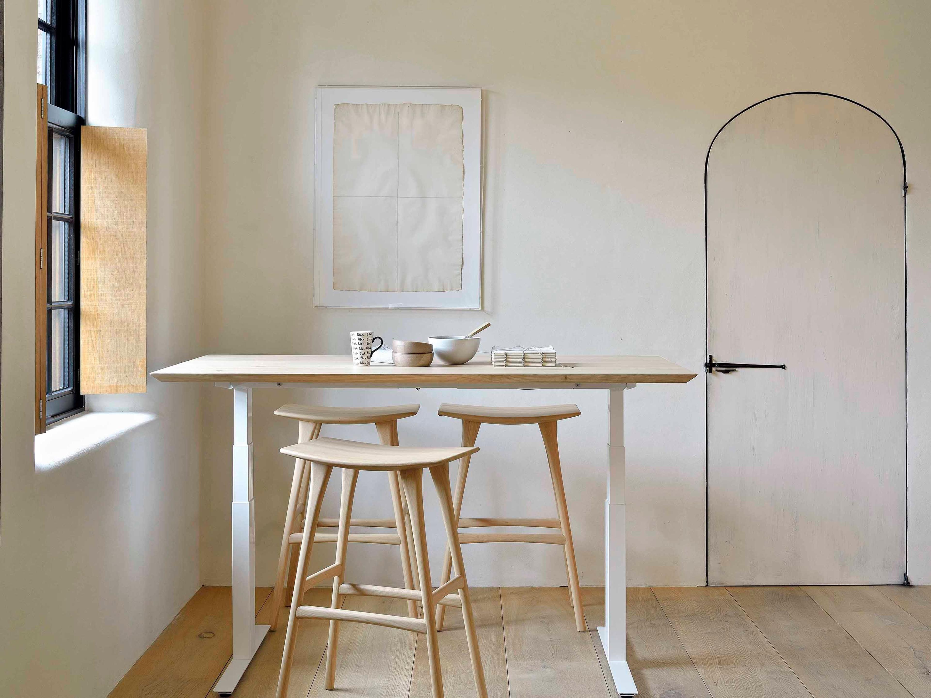 Bok Oak Wood Counter Dining Room Set