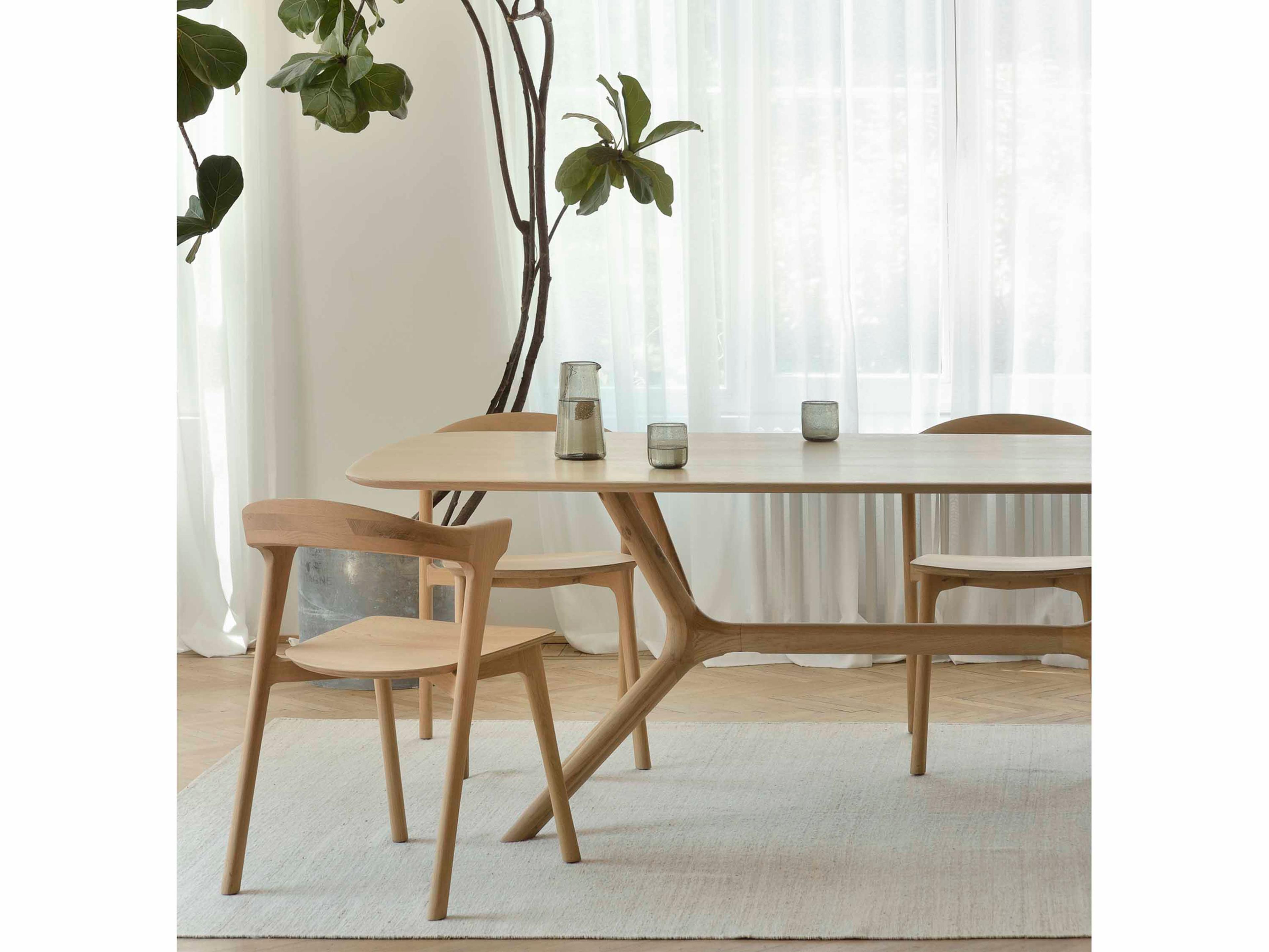 X Oak Wood Dining Room Set