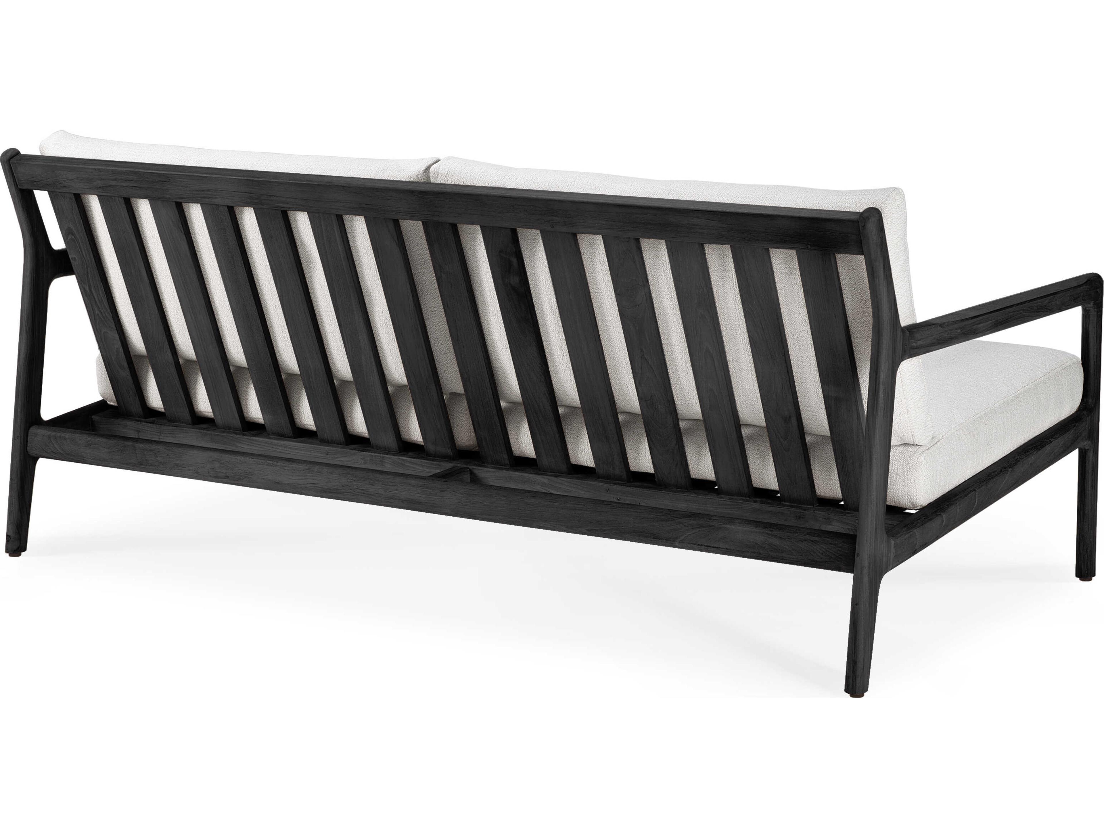 Ethnicraft Outdoor Jack Teak Black And Off White Sofa