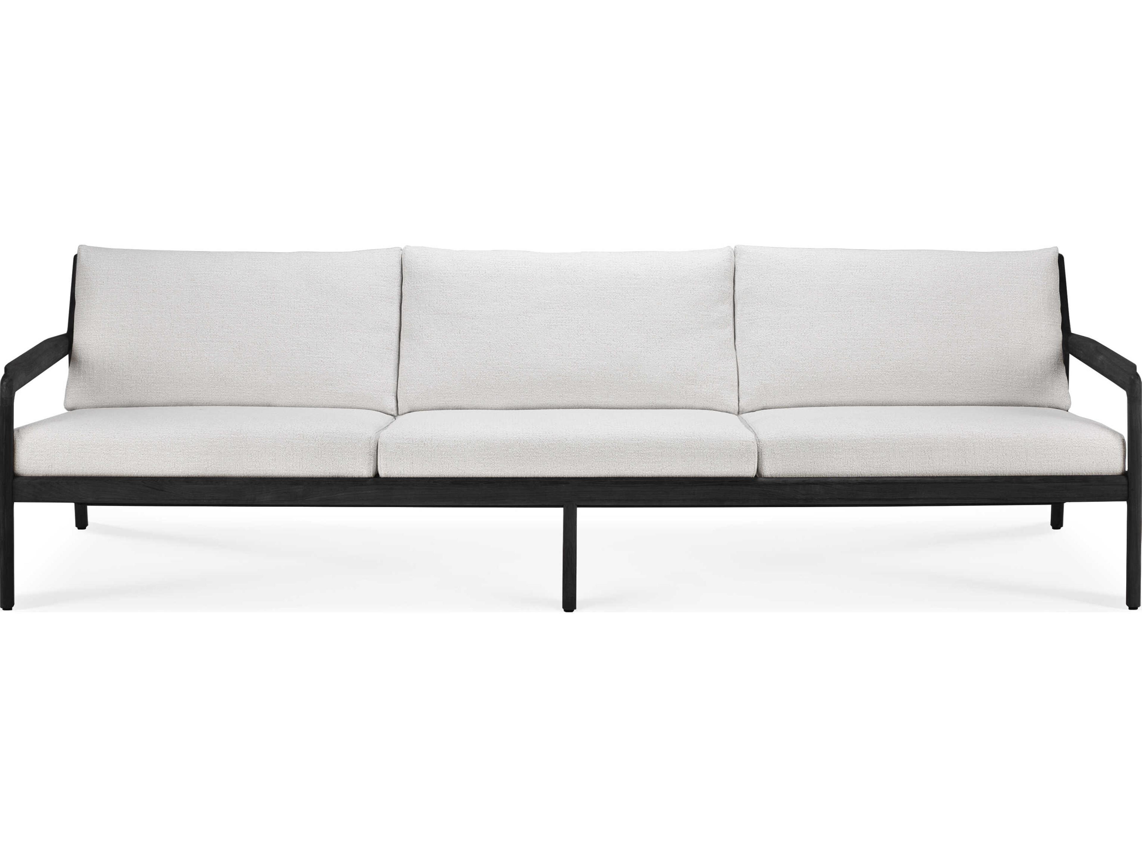 Ethnicraft Outdoor Jack Teak Black And Off White Sofa