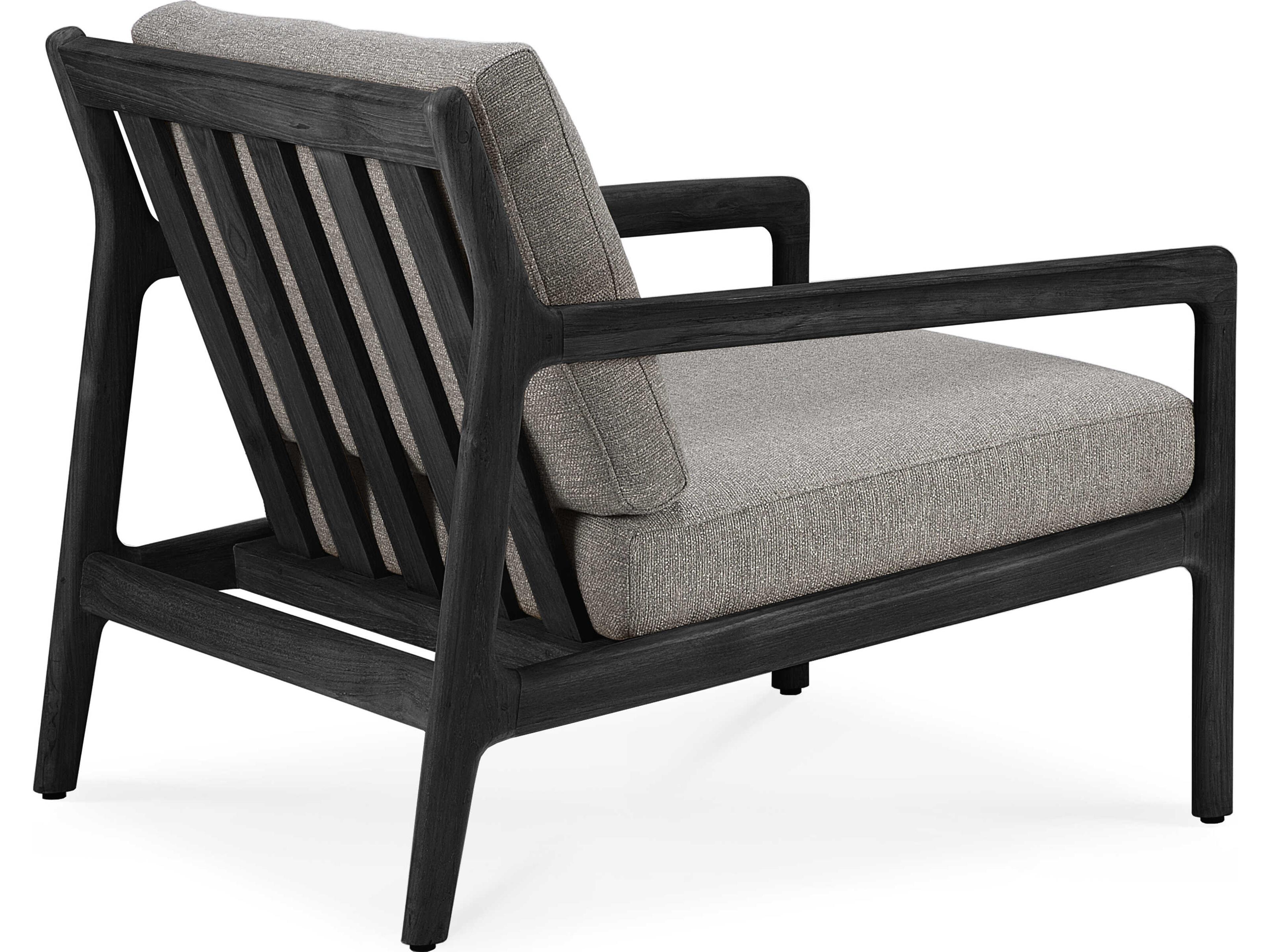 Ethnicraft Outdoor Jack Teak Black And Mocha Lounge Chair