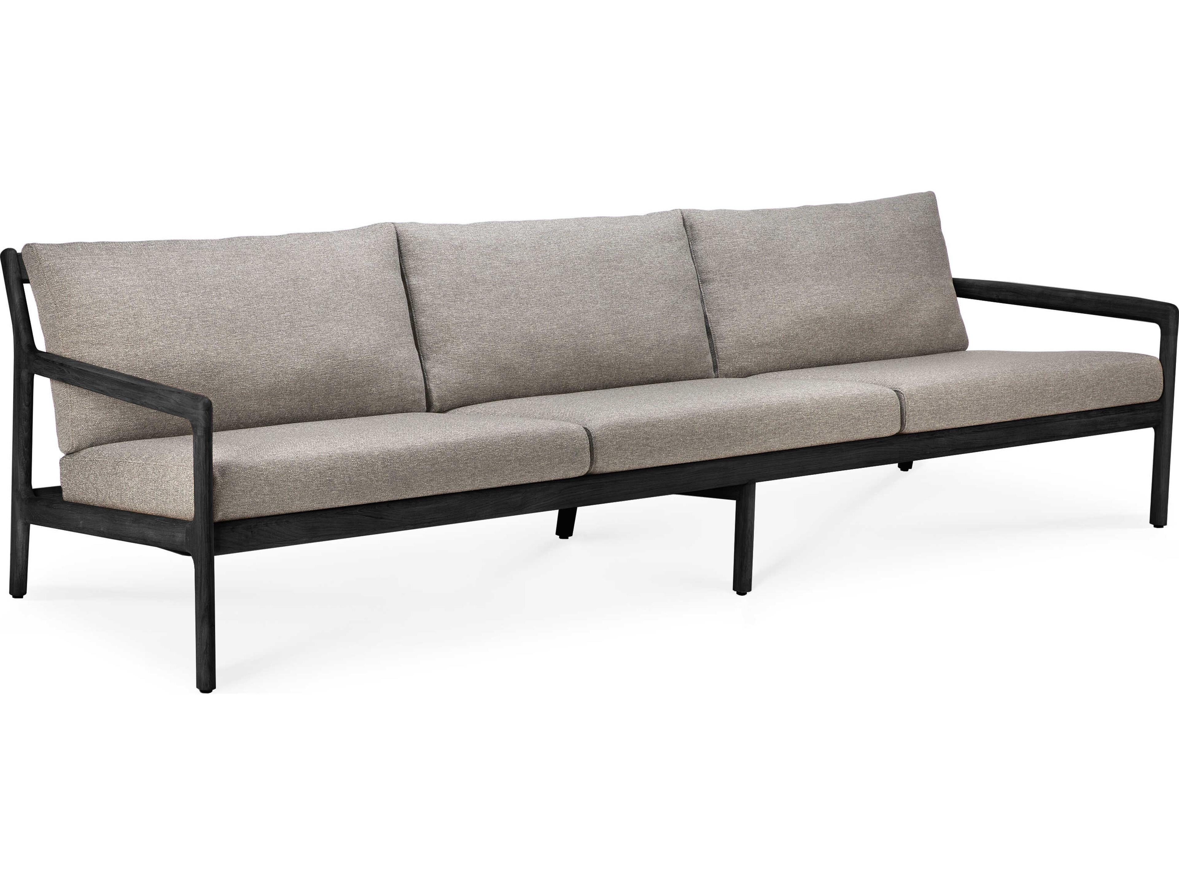 Jack Teak Black And Mocha Sofa