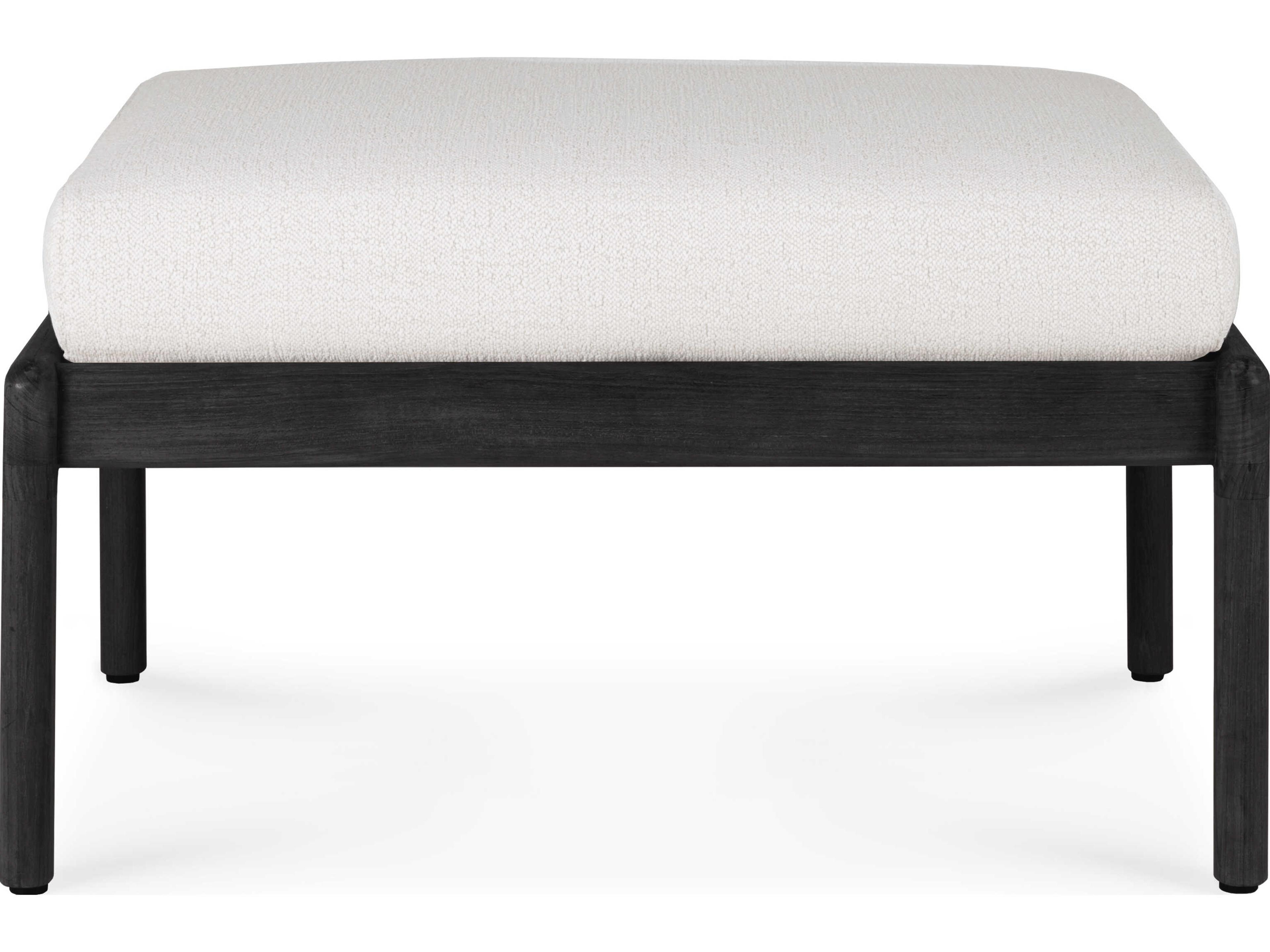 Ethnicraft Outdoor Jack Teak Black Footstool