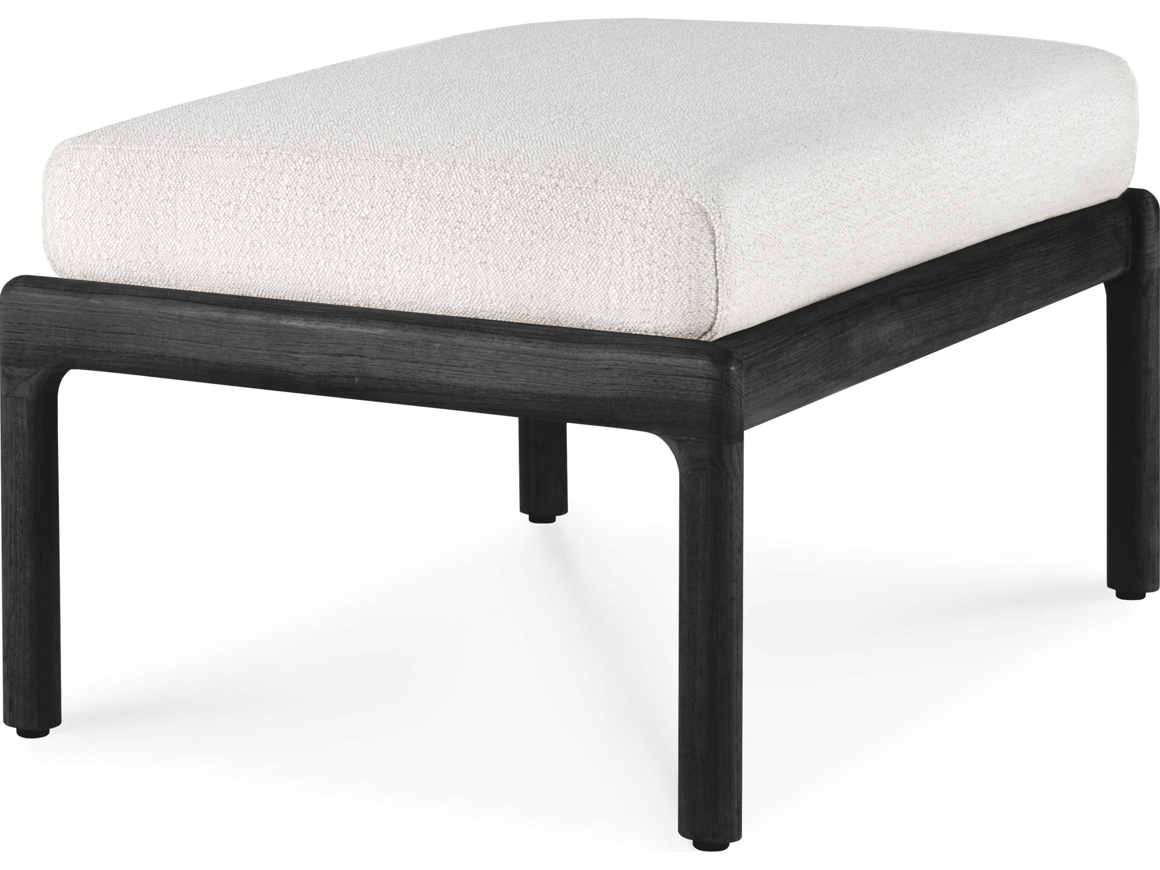 Jack Teak Black Footstool