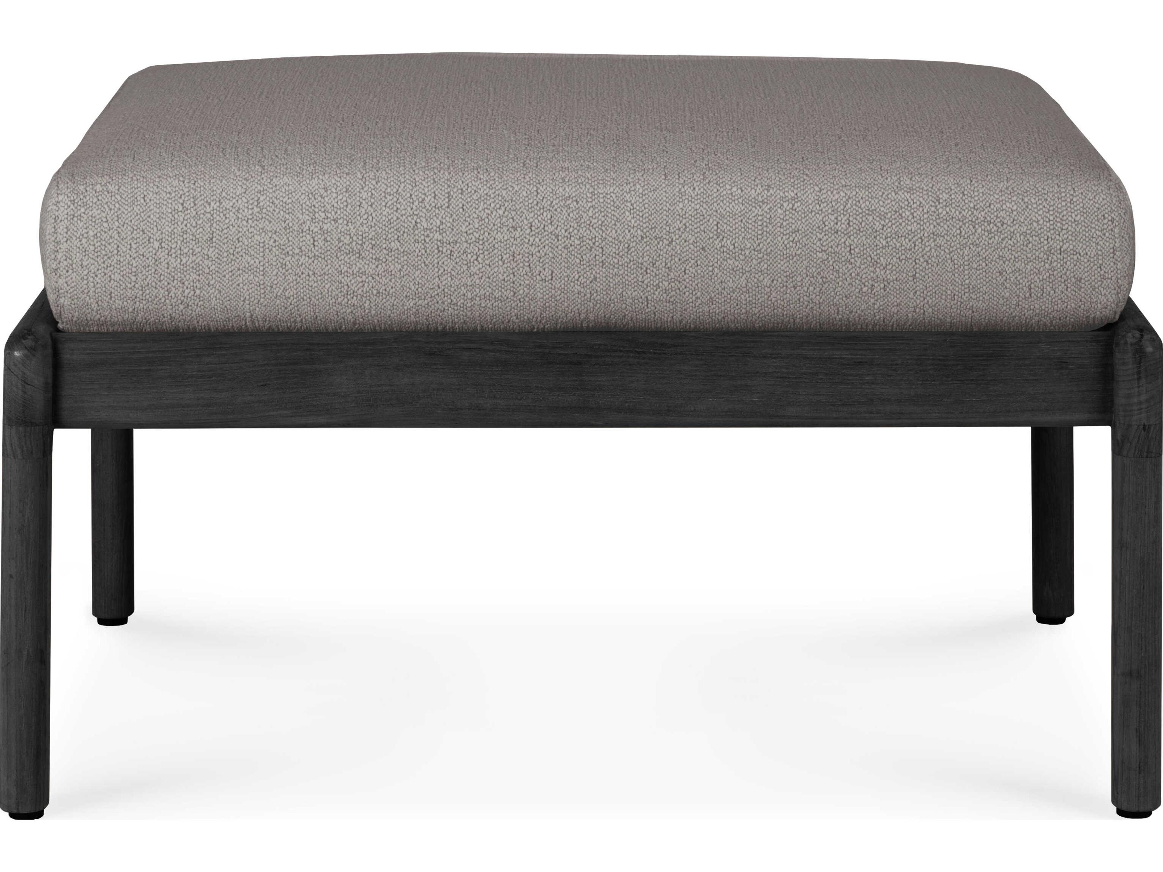 Ethnicraft Outdoor Jack Teak Black Footstool