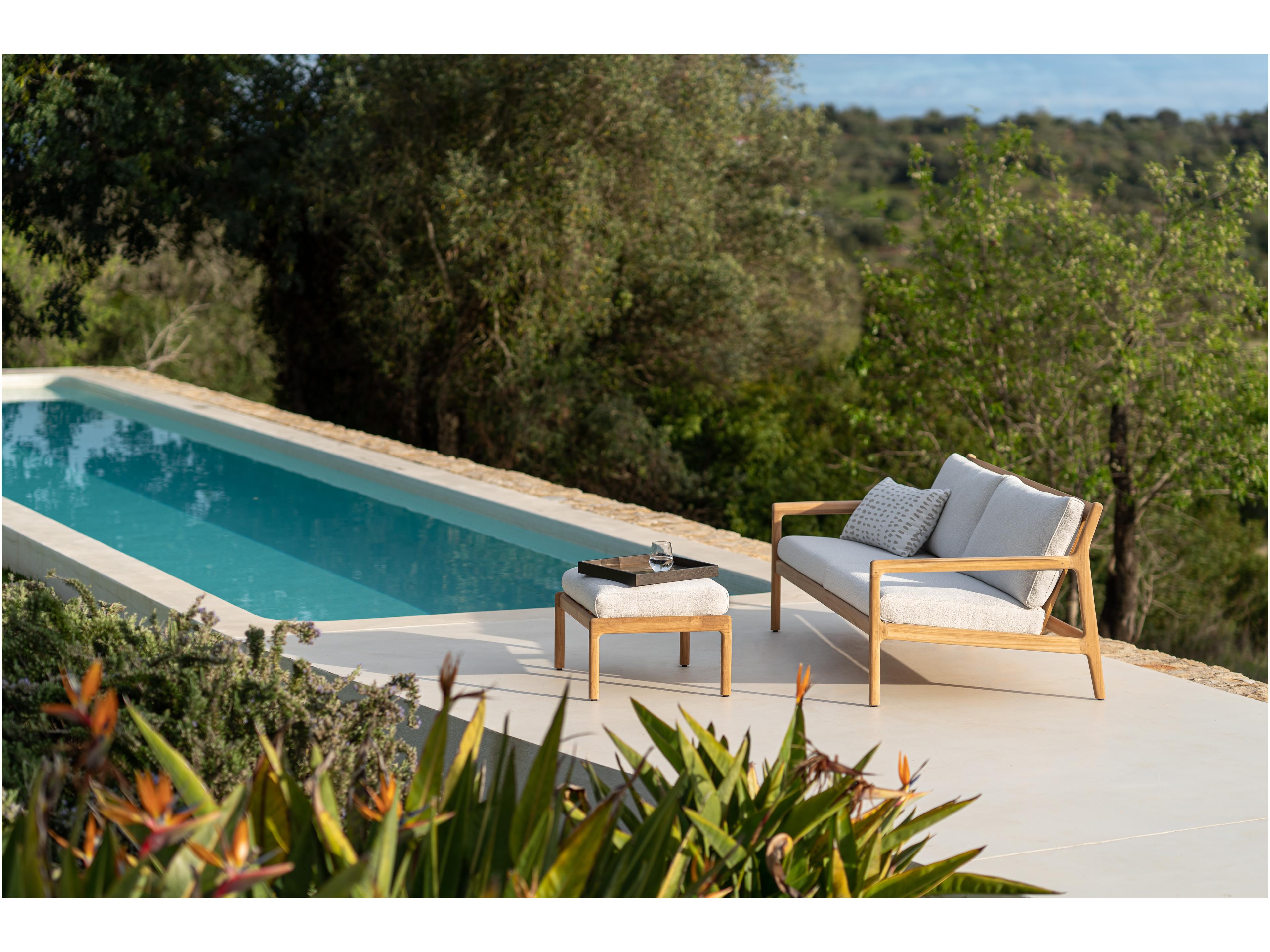 Ethnicraft Outdoor Jack Teak Off White Sofa