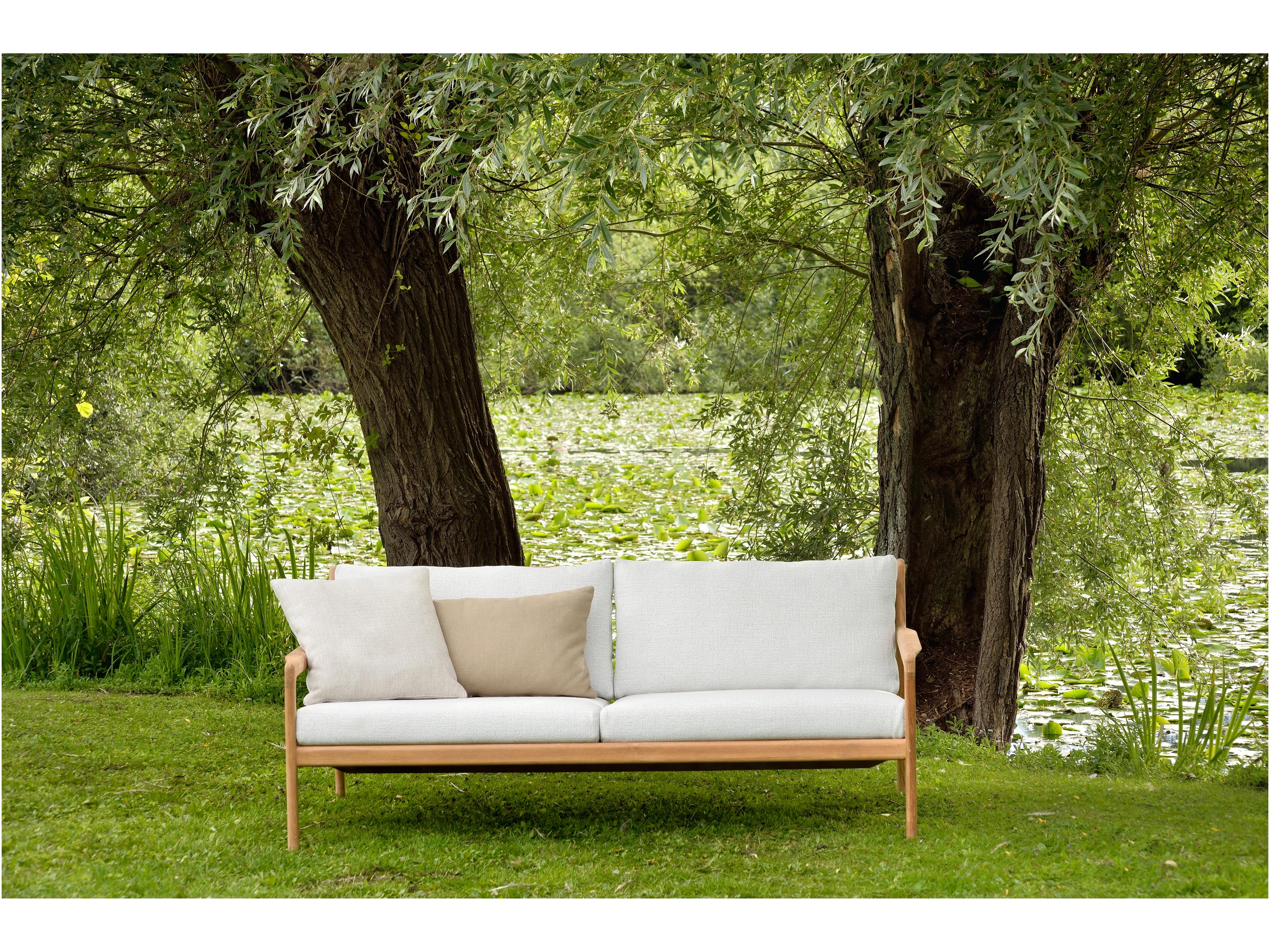 Ethnicraft Outdoor Jack Teak Off White Sofa