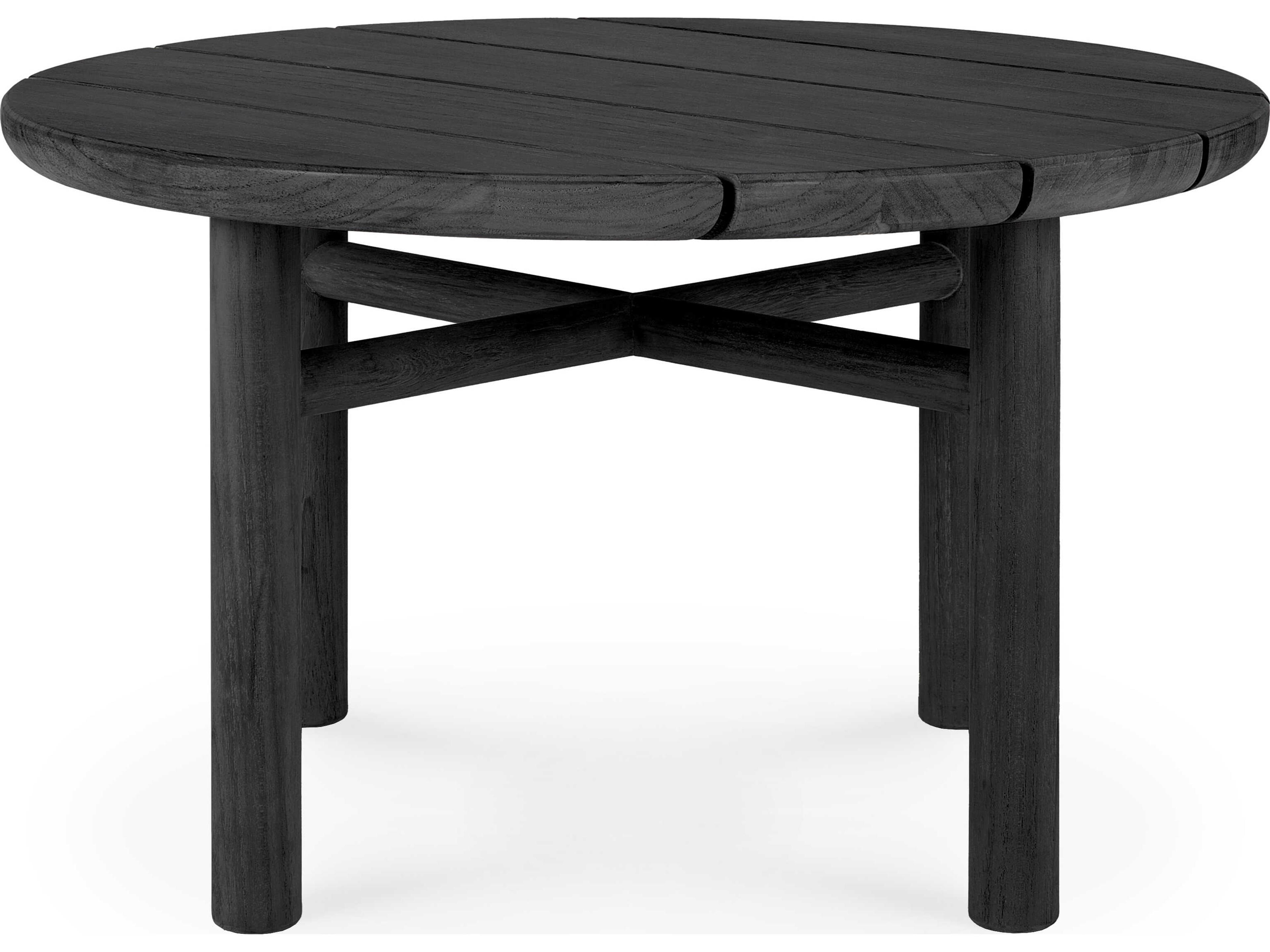 Ethnicraft Outdoor Quatro Teak Black Side Table