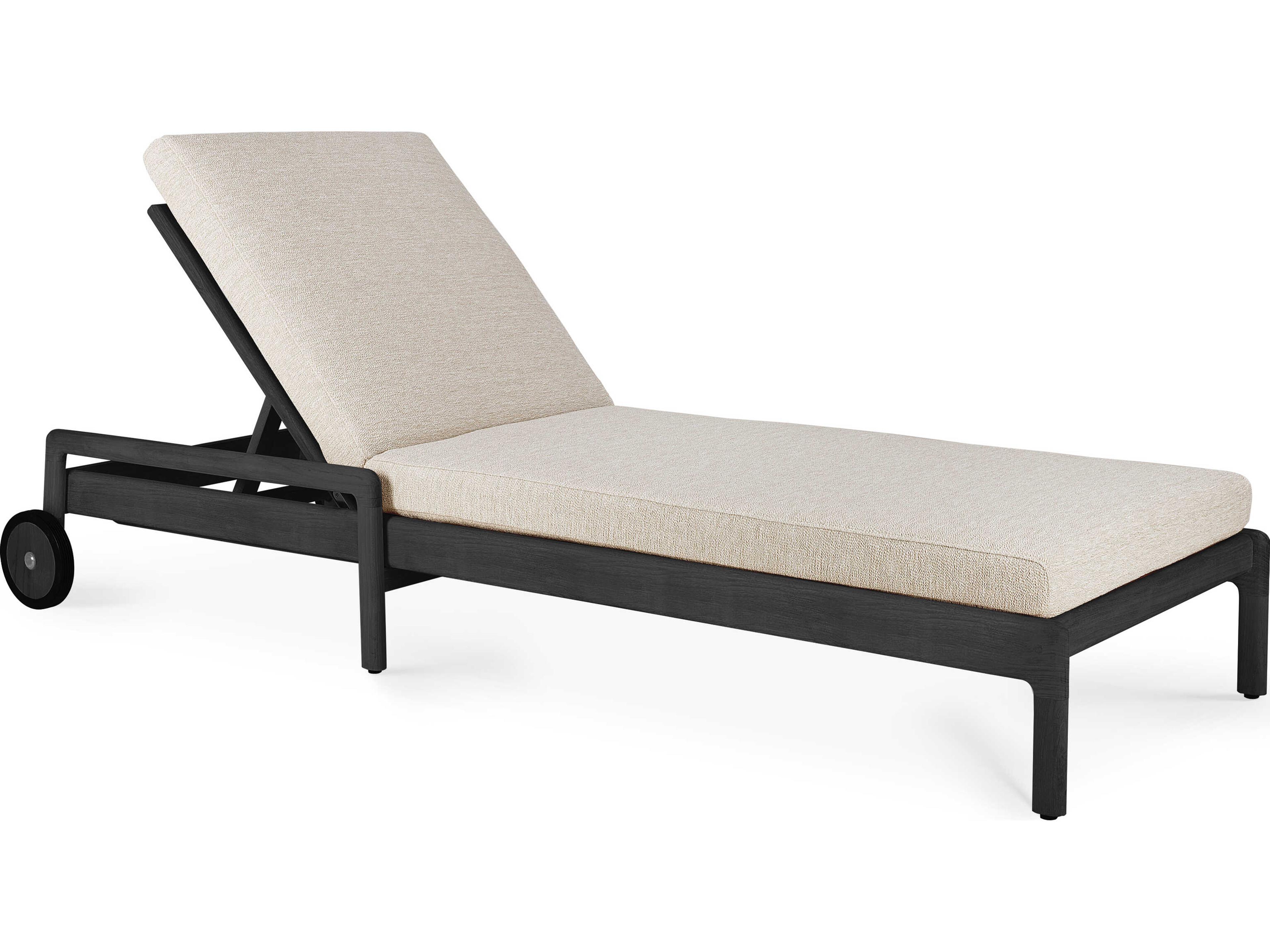 Jack Teak Black Adjustable Lounger