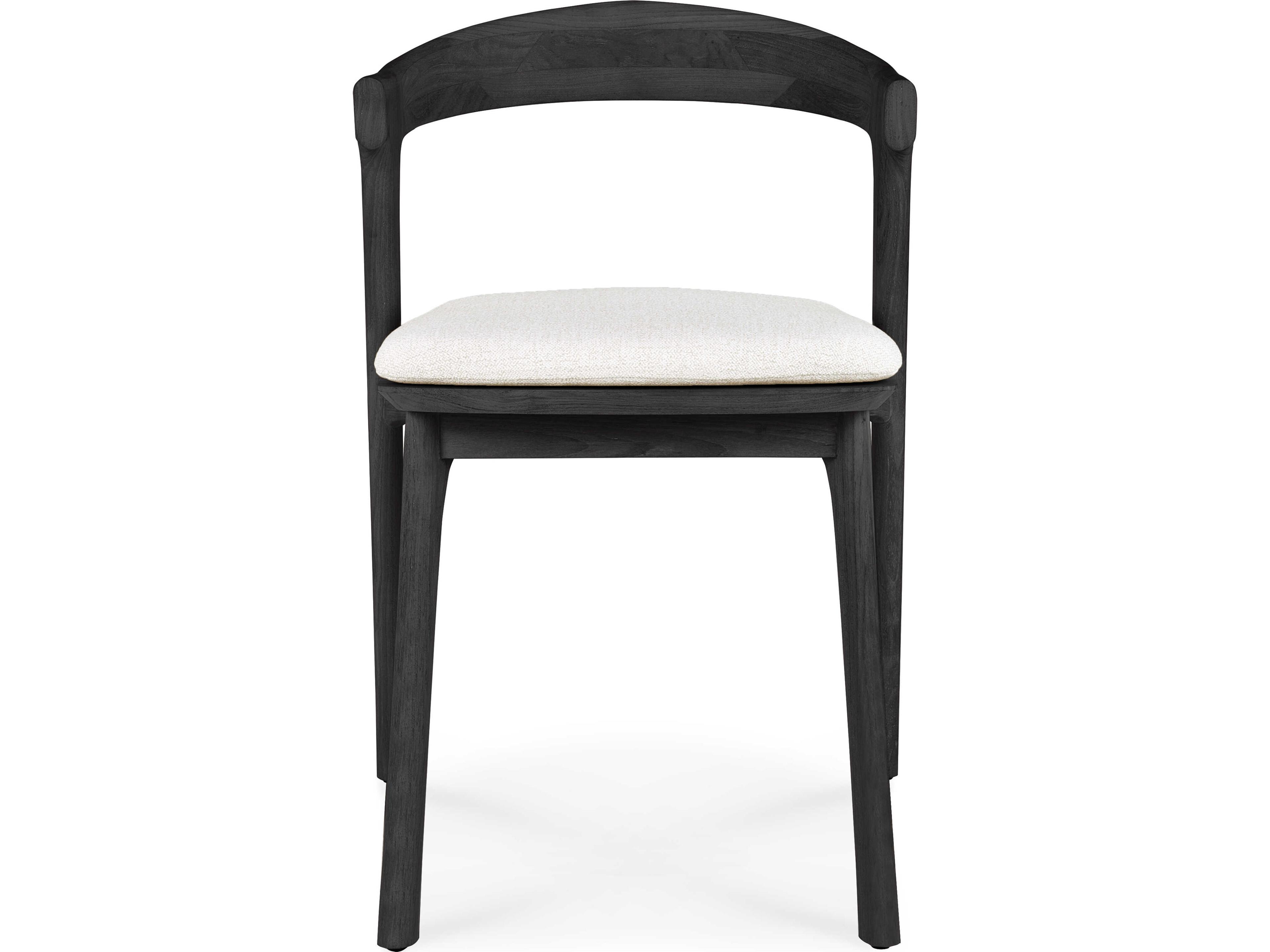 Ethnicraft Outdoor Bok Teak Black Dining Chair With Cushion