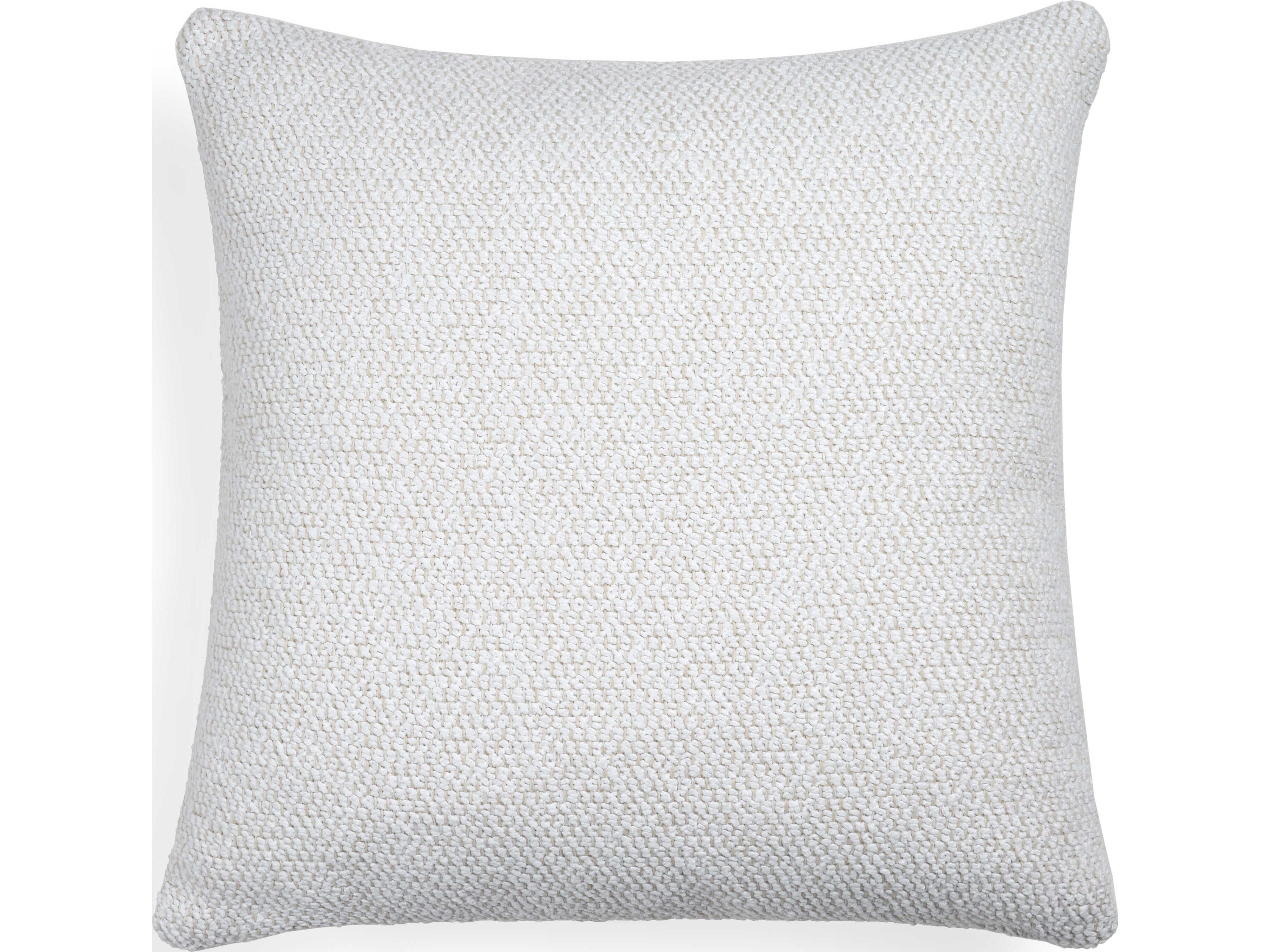 Nomad Cushion in White Weather Resistant Fabric
