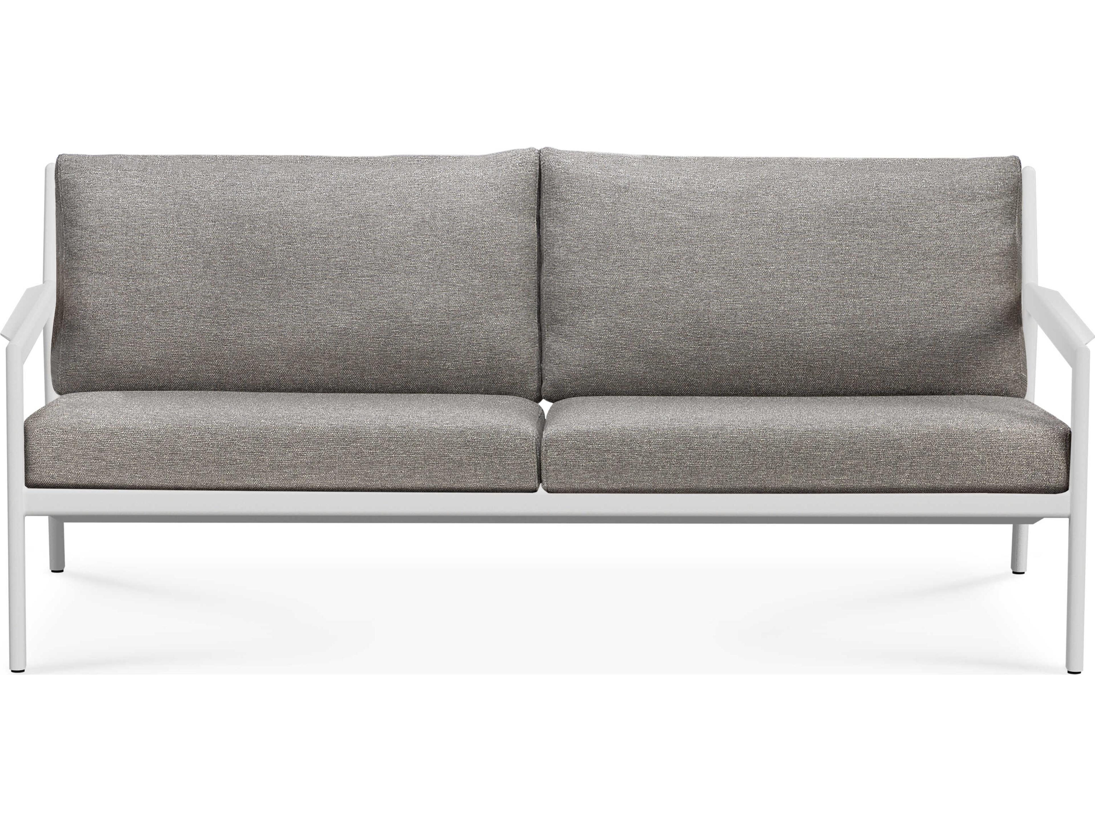 Ethnicraft Outdoor Jack Aluminium And Mocha Sofa