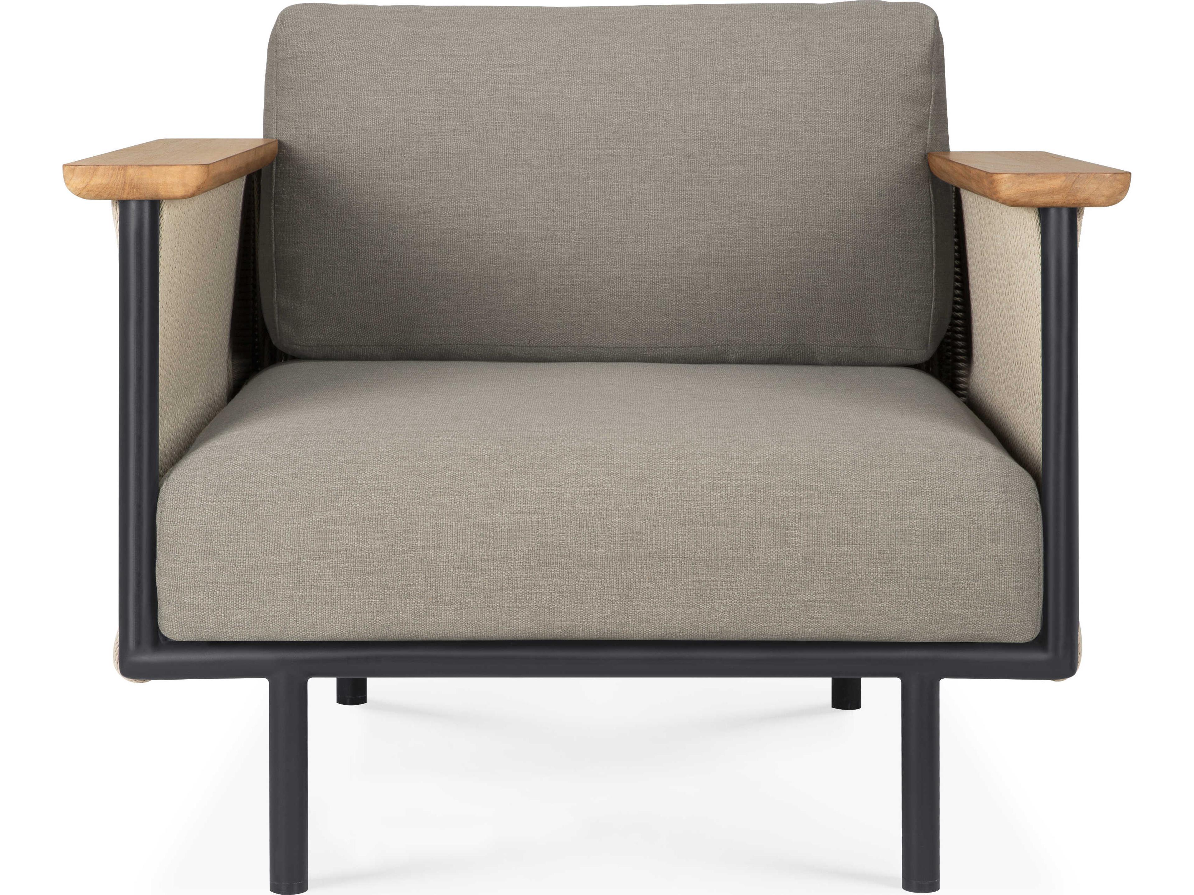 Ethnicraft Outdoor Corbey Aluminium Black Lounge Chair