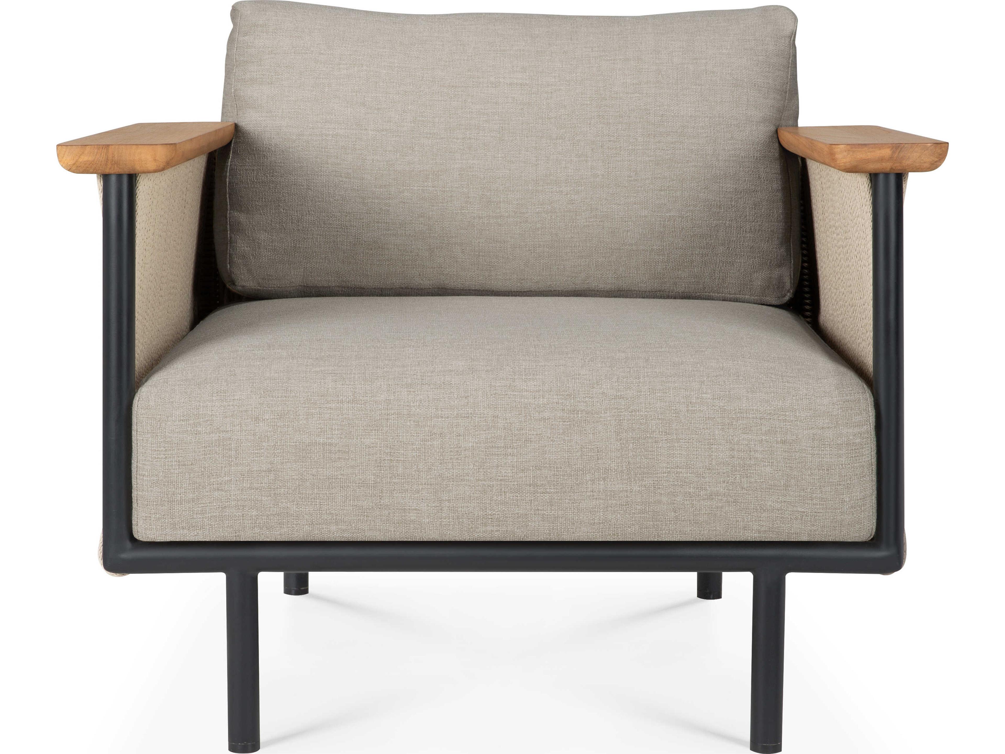 Ethnicraft Outdoor Corbey Aluminium Black Lounge Chair