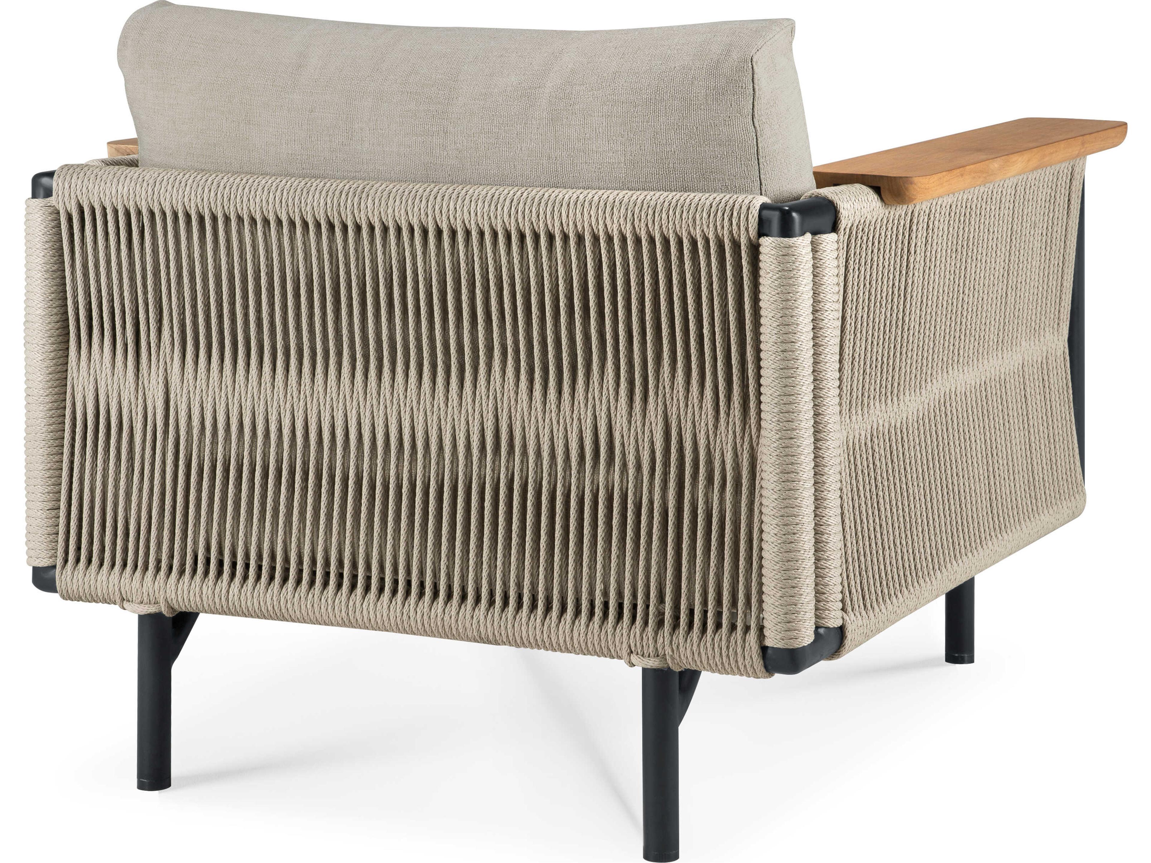 Ethnicraft Outdoor Corbey Aluminium Black Lounge Chair