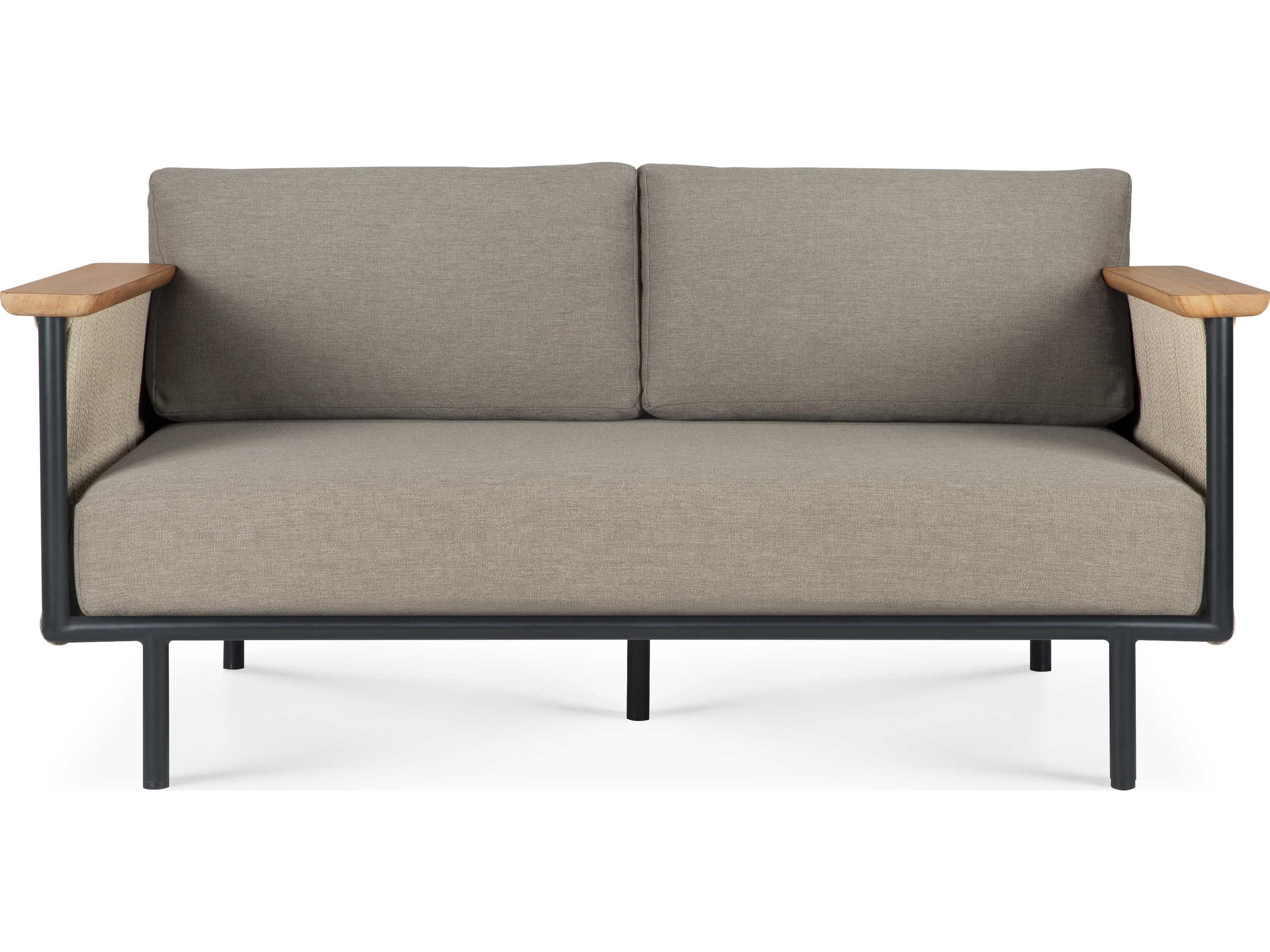 Ethnicraft Outdoor Corbey Aluminium Black Sofa