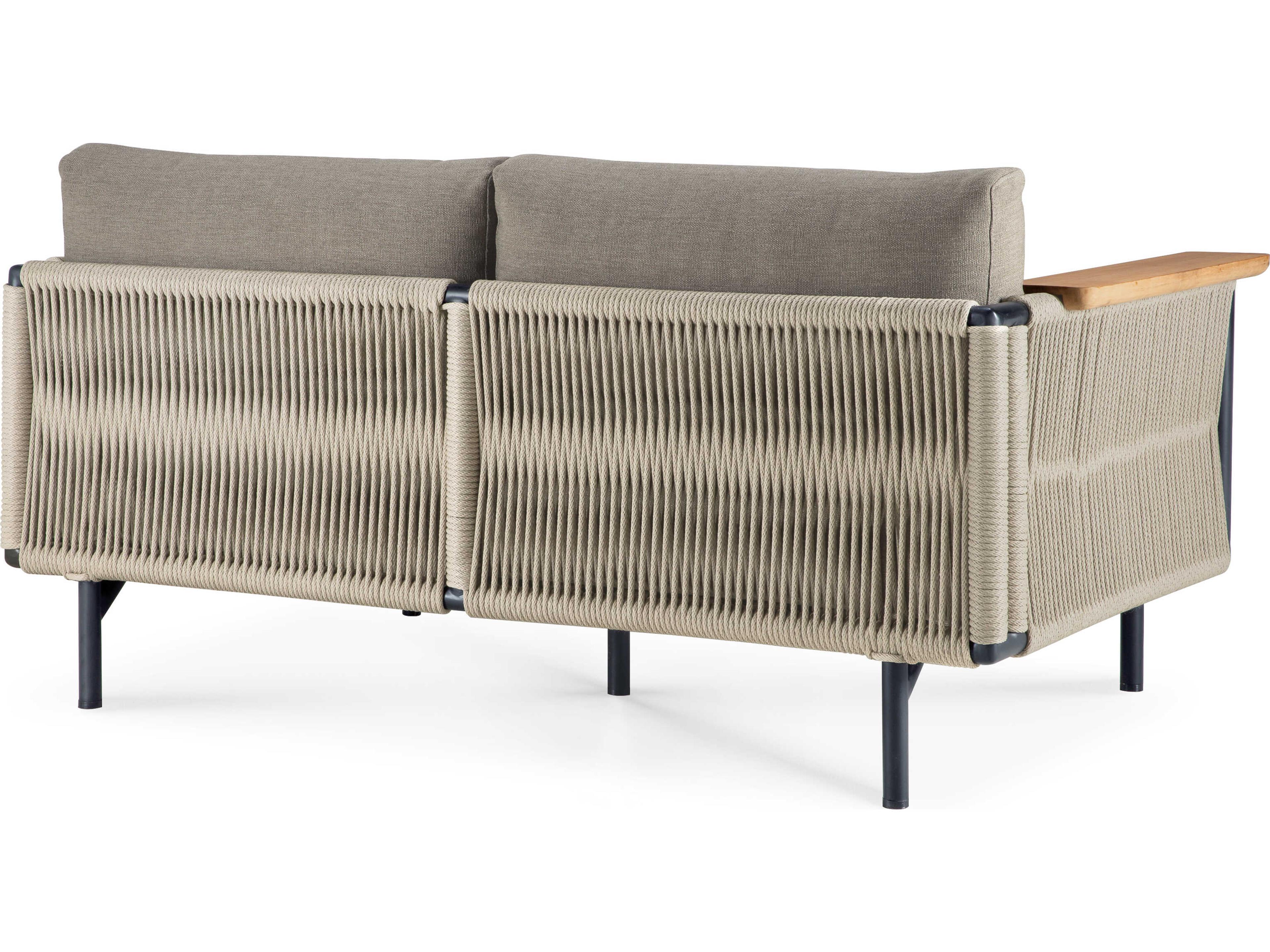 Ethnicraft Outdoor Corbey Aluminium Black Sofa