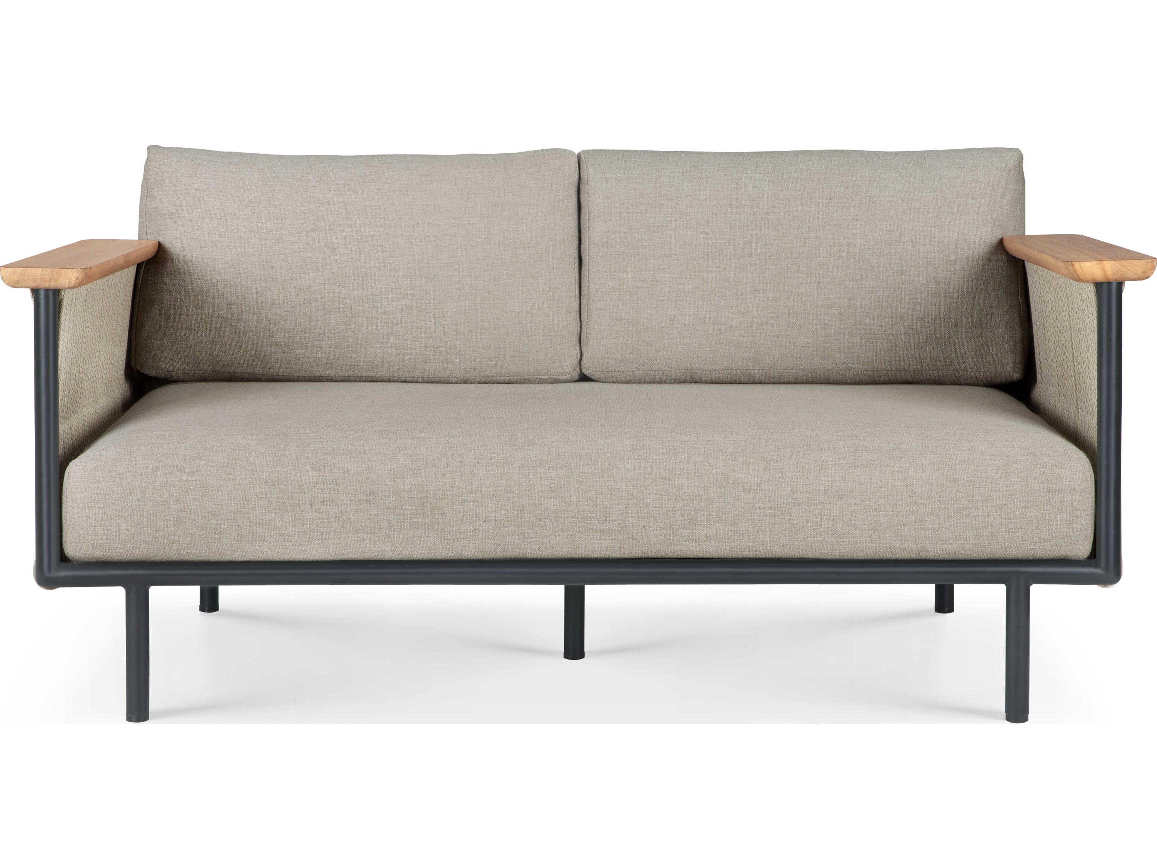 Ethnicraft Outdoor Corbey Aluminium Black Sofa