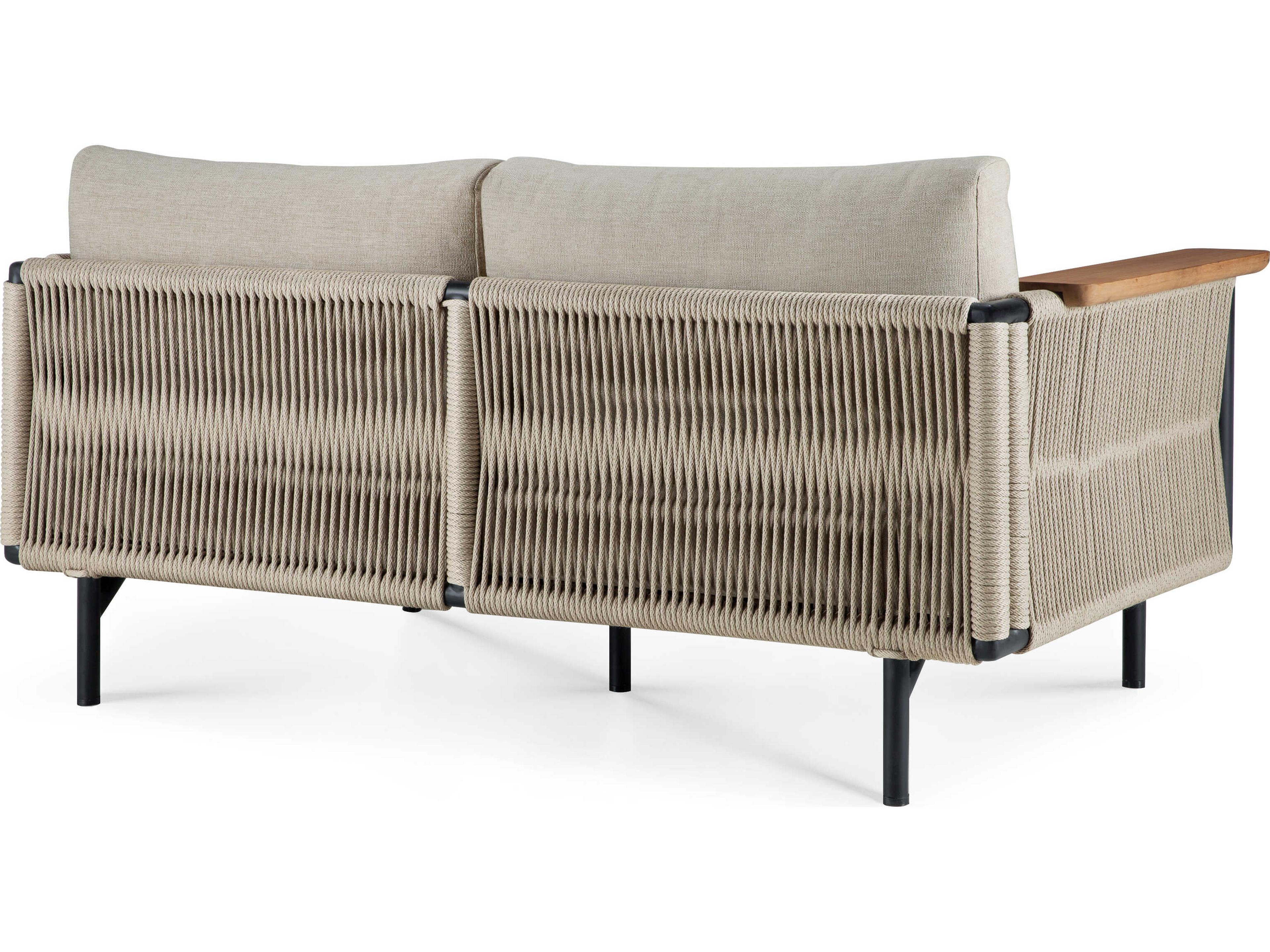 Ethnicraft Outdoor Corbey Aluminium Black Sofa