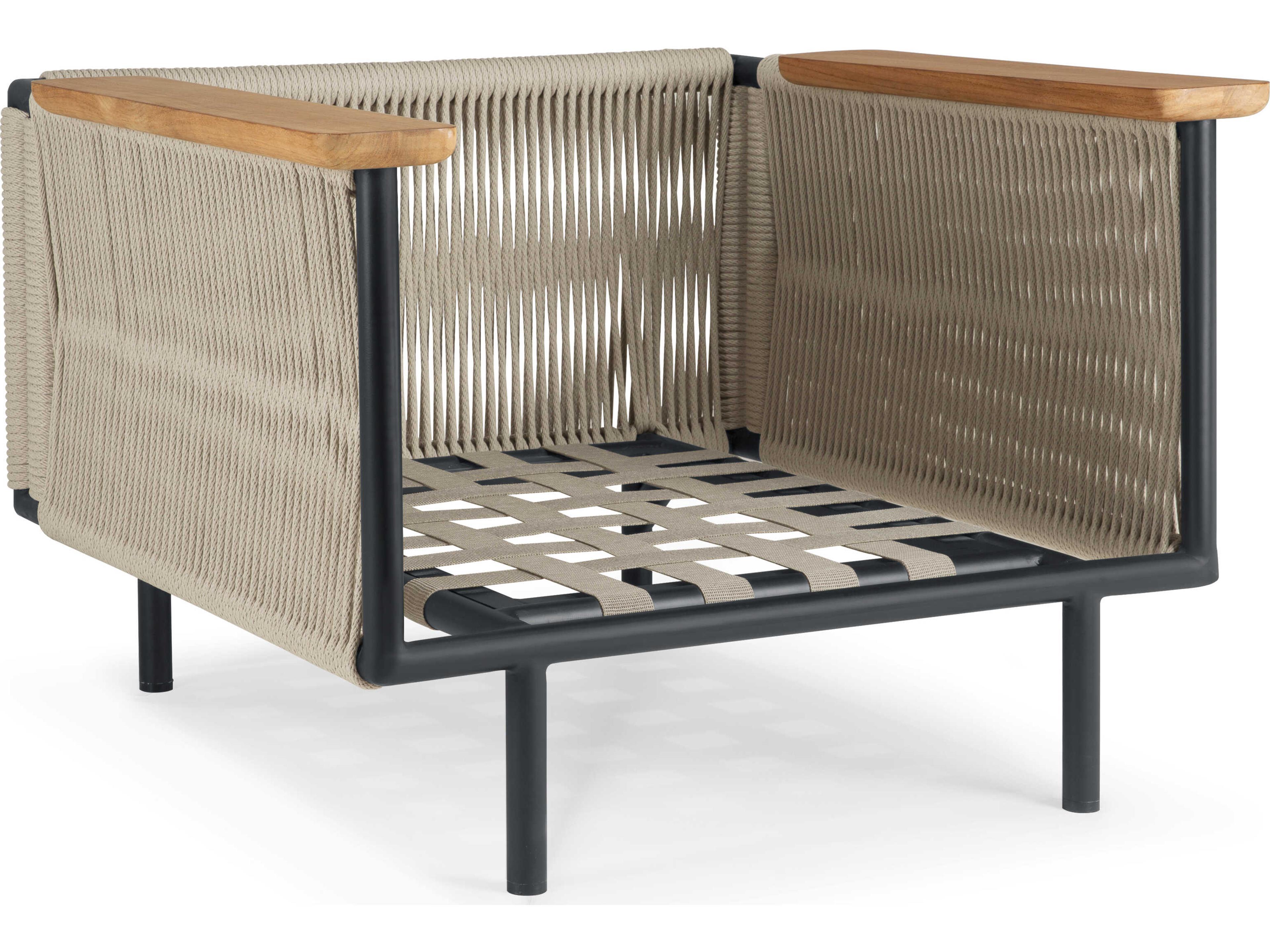 Corbey Aluminium Black Lounge Chair Frame