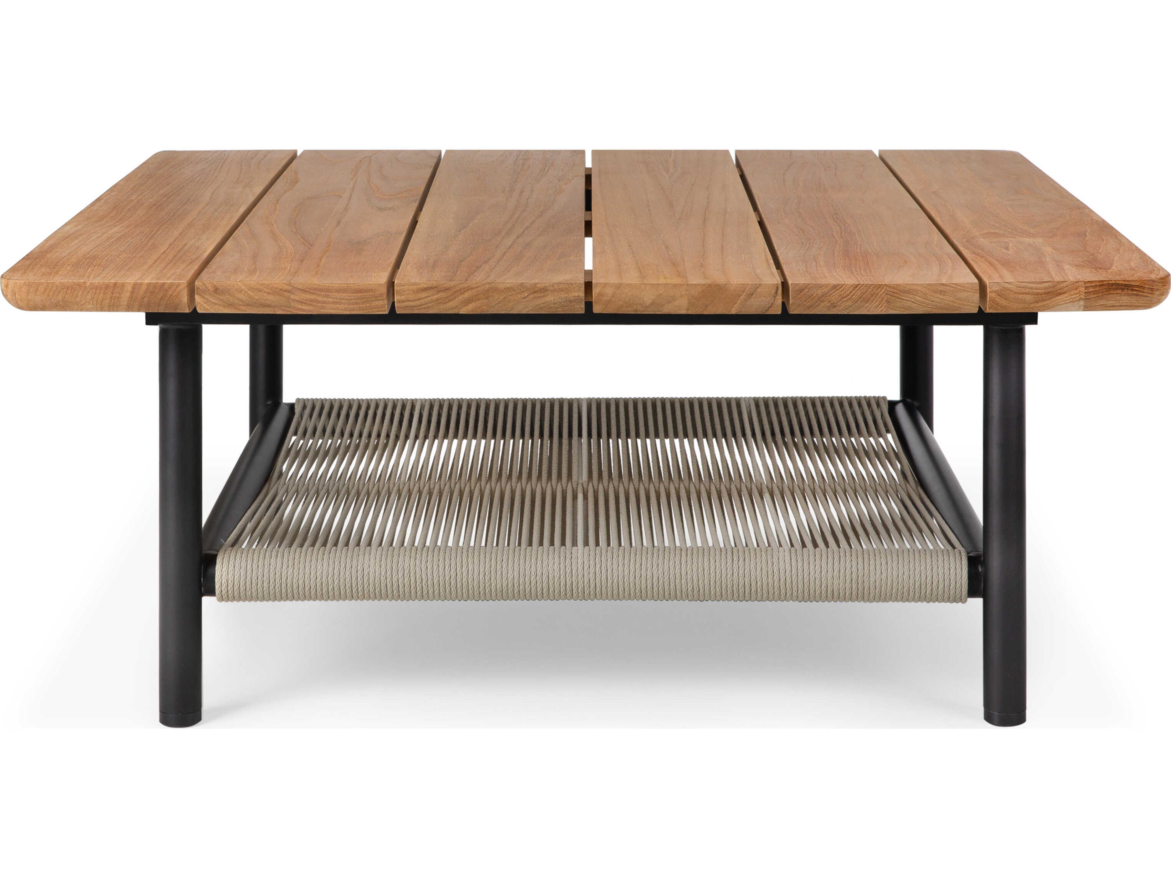 Ethnicraft Outdoor Corbey Teak And Aluminium Black Coffee Table