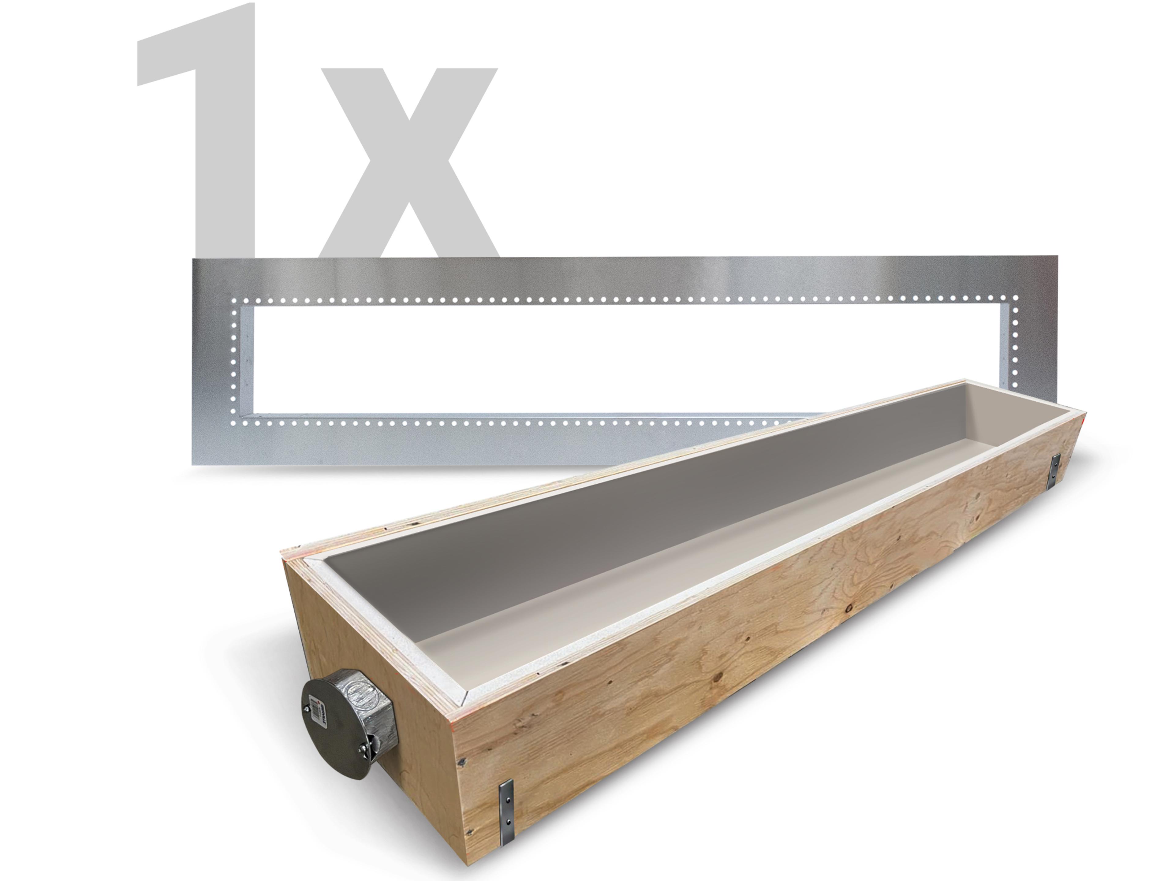 (1) 61" Stainless Steel Flush Mount Kit And (1) 61" Fire Rated Box Patio Heater Set