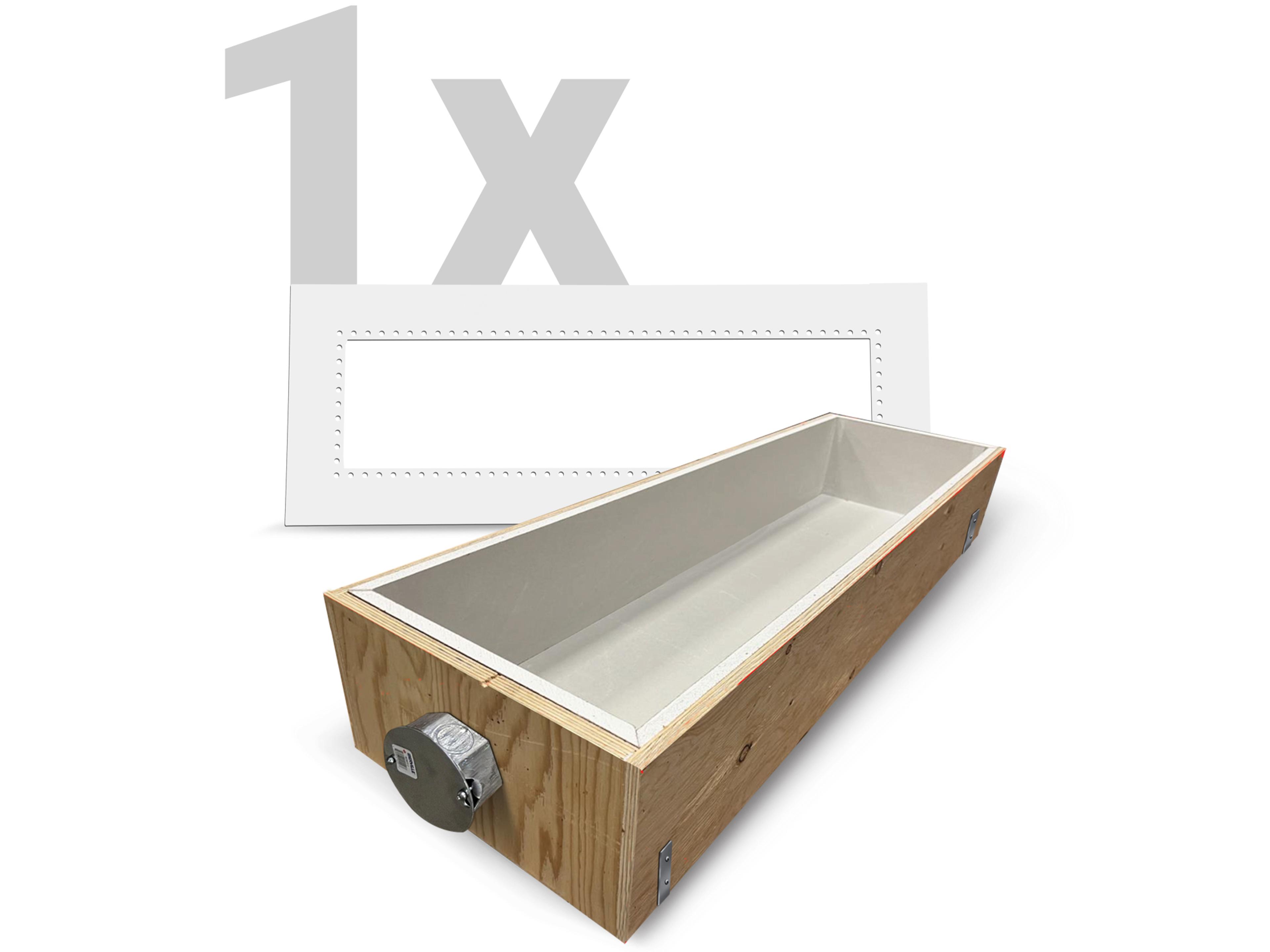 (1) 39" White Flush Mount Kit And (1) 39" Fire Rated Box Patio Heater Set