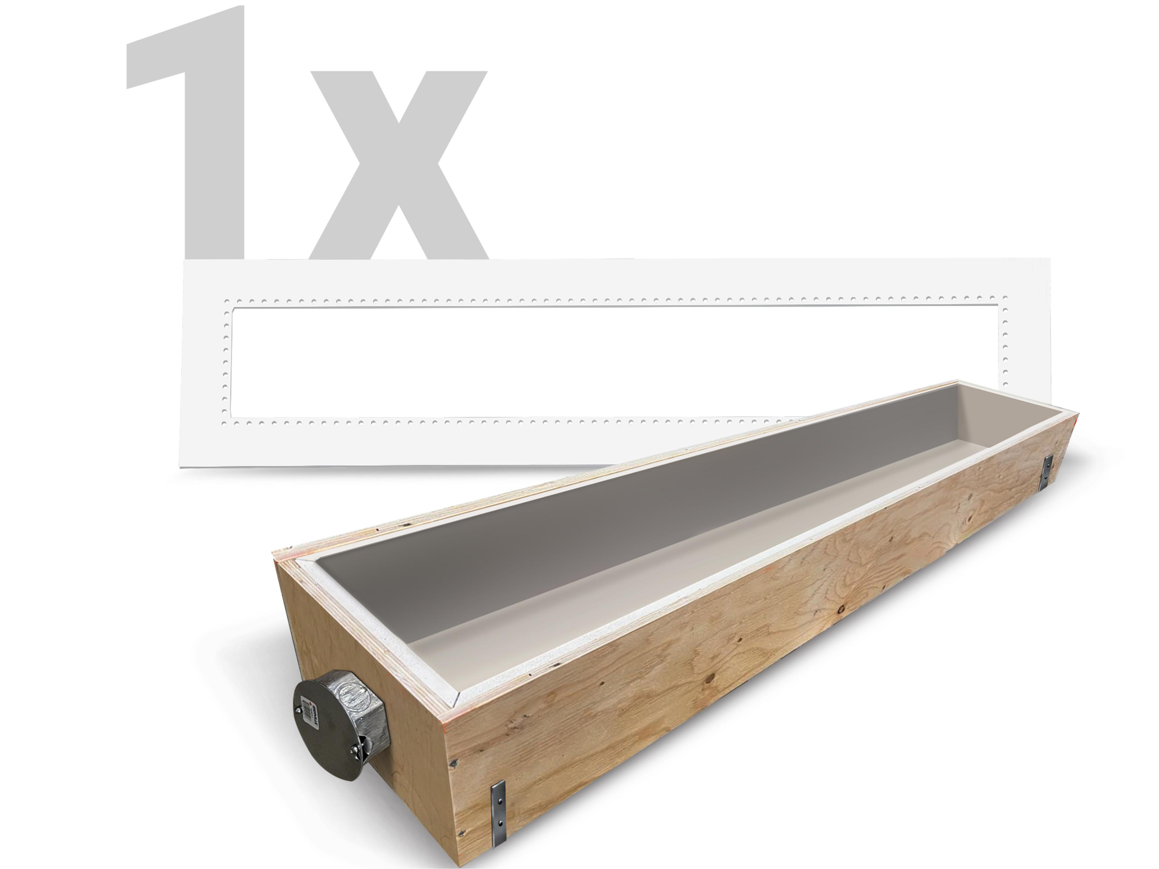 (1) 61" White Flush Mount Kit And (1) 61" Fire Rated Box Patio Heater Set