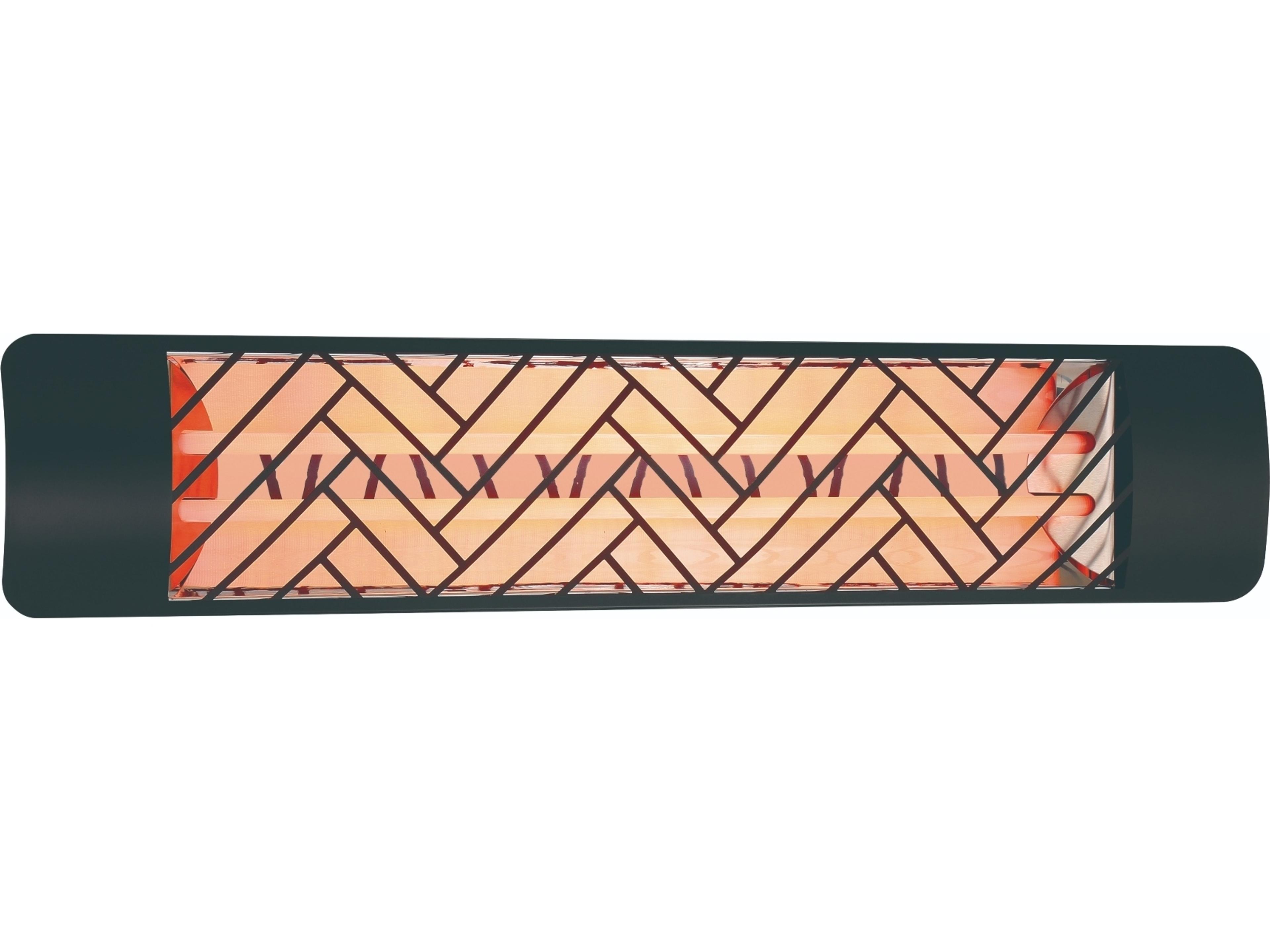 4000 Watt Electric Infrared Dual Element Patio Heater Decor Plate Chevron 277V