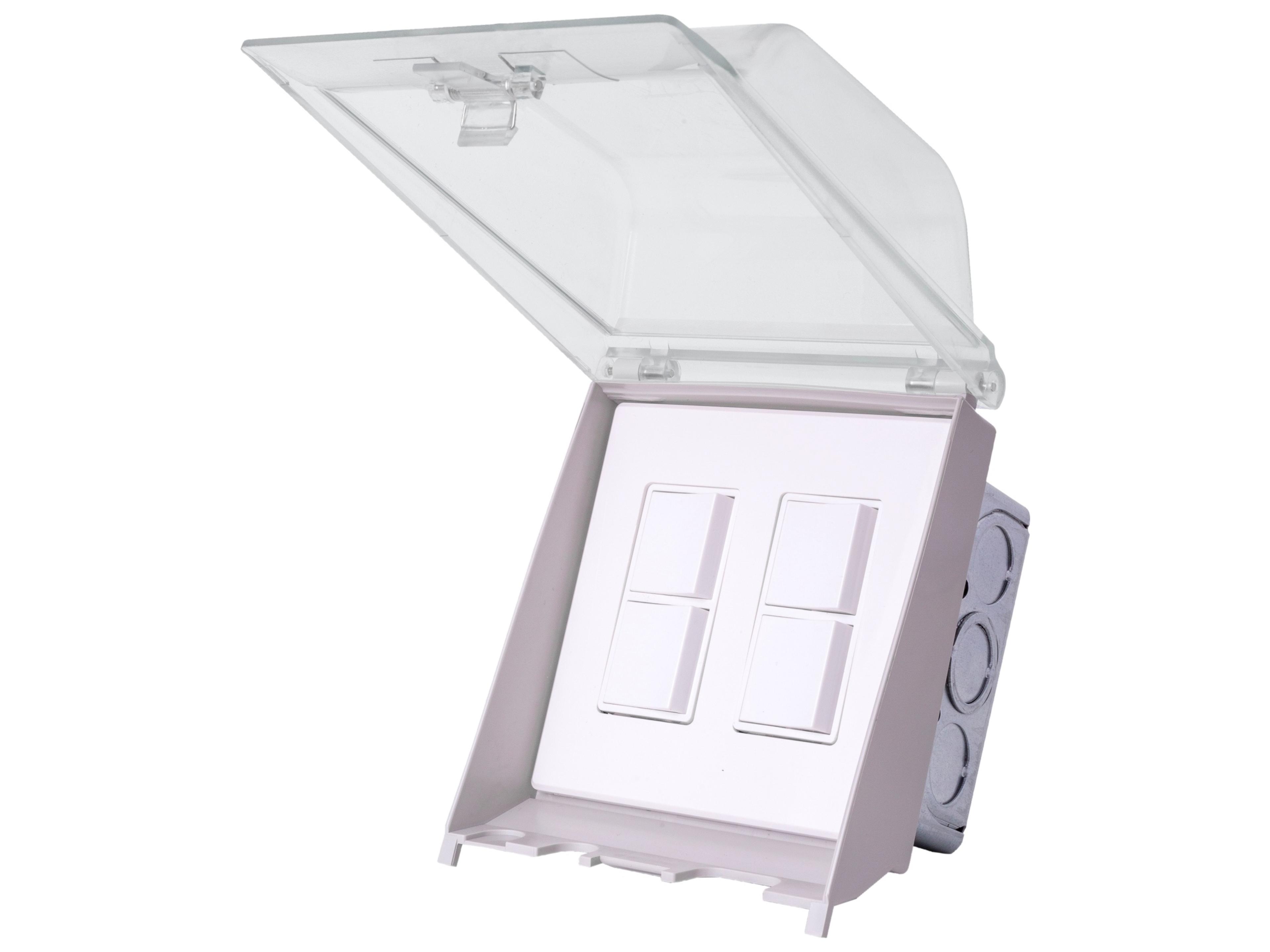 Eurofase Heating Dual Duplex Switch Weatherproof Flush Mount and Gang Box 20 Amp Per Pole