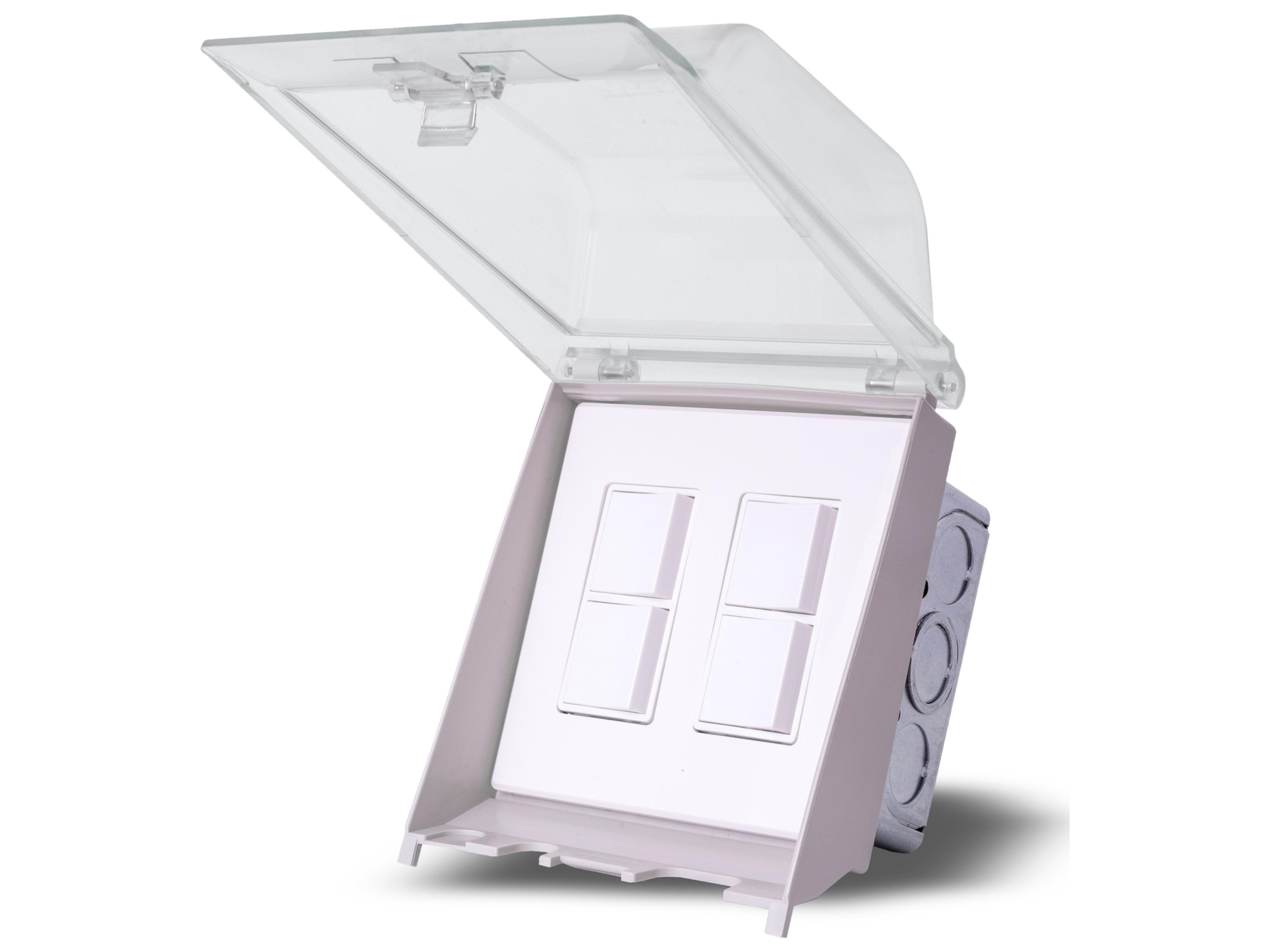 Eurofase Heating Dual Duplex Switch Weatherproof Flush Mount and Gang Box 20 Amp Per Pole