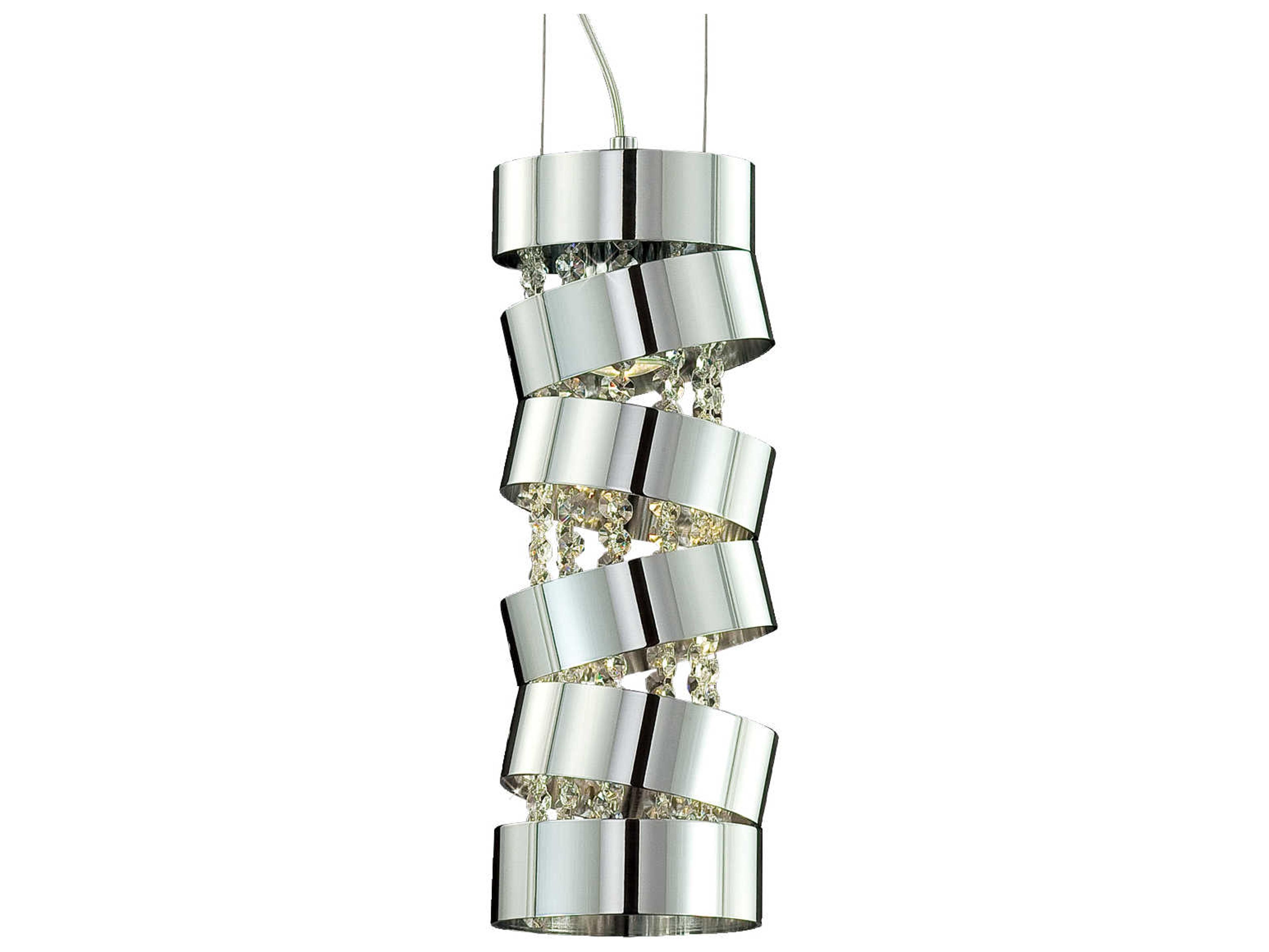 Eurofase Ariella 1-Light Chrome Crystal Geometric Mini Pendant