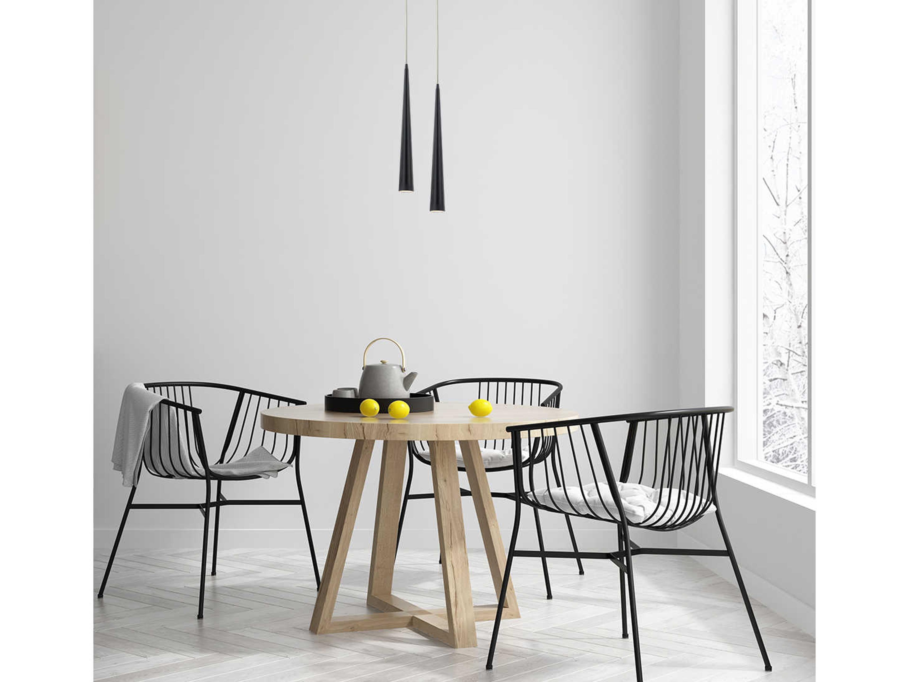 Eurofase Sliver 1-Light Black Mini Pendant