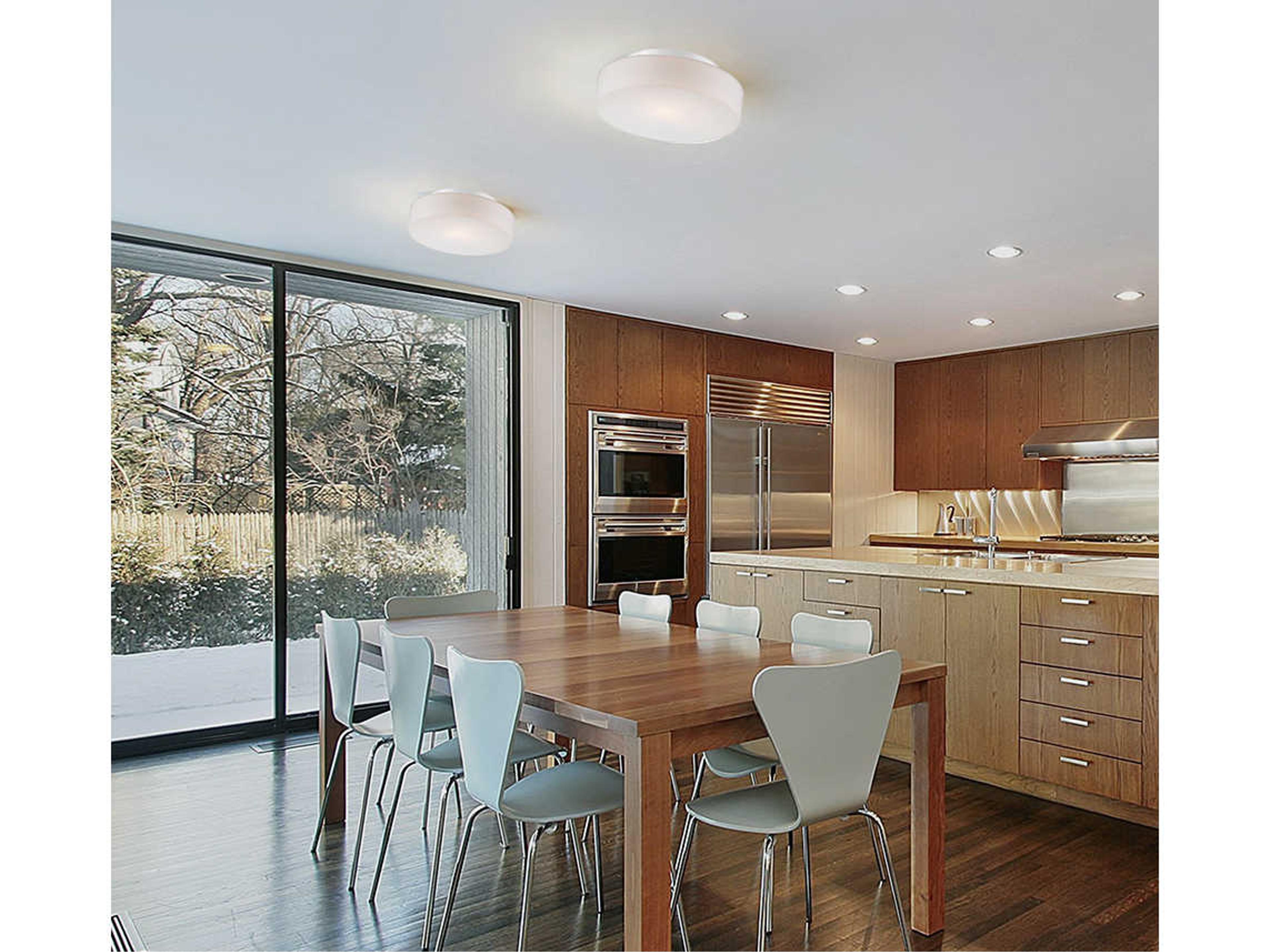 Eurofase Ramata 1-Light White Round Flush Mount