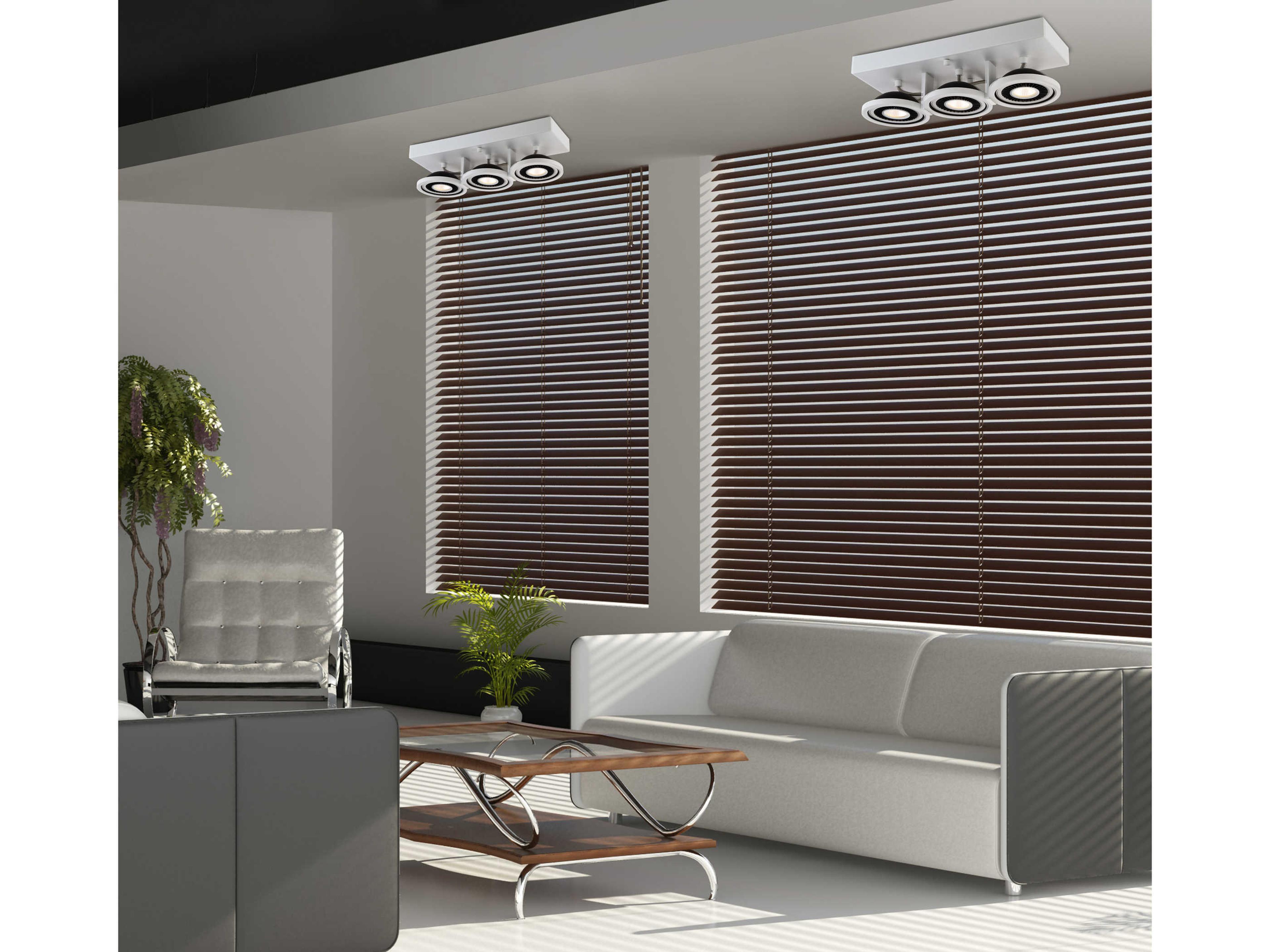 Eurofase Vision 3-Light White Black LED Round Flush Mount