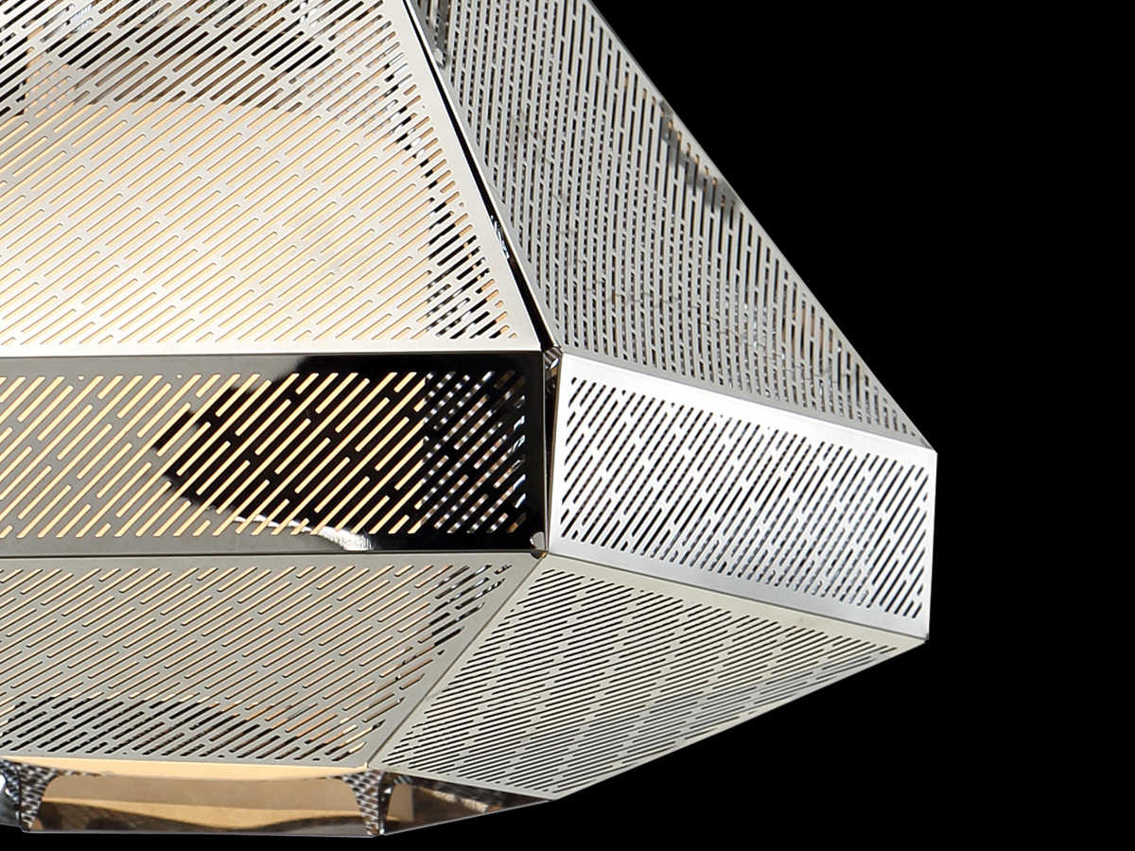 Eurofase Recinto 1-Light Chrome Glass Cylinder Geometric Mini Pendant