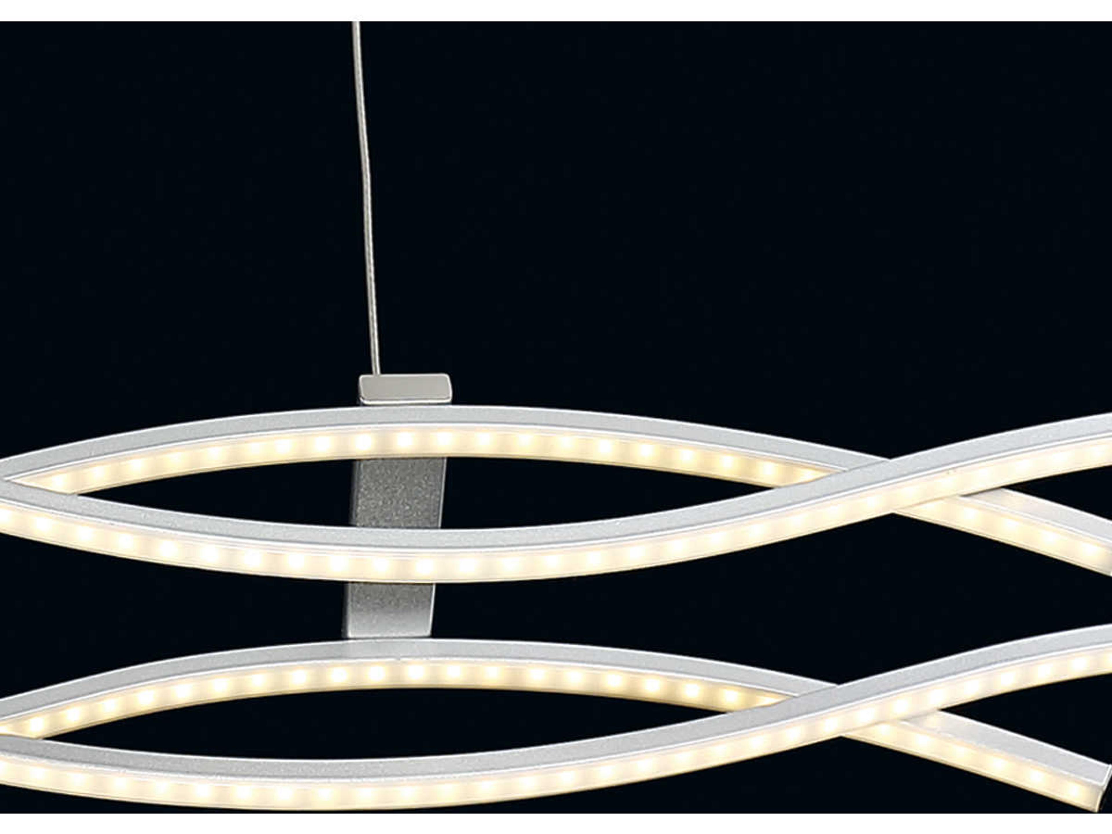 Eurofase Sly 4-Light Silver LED Linear Island Pendant