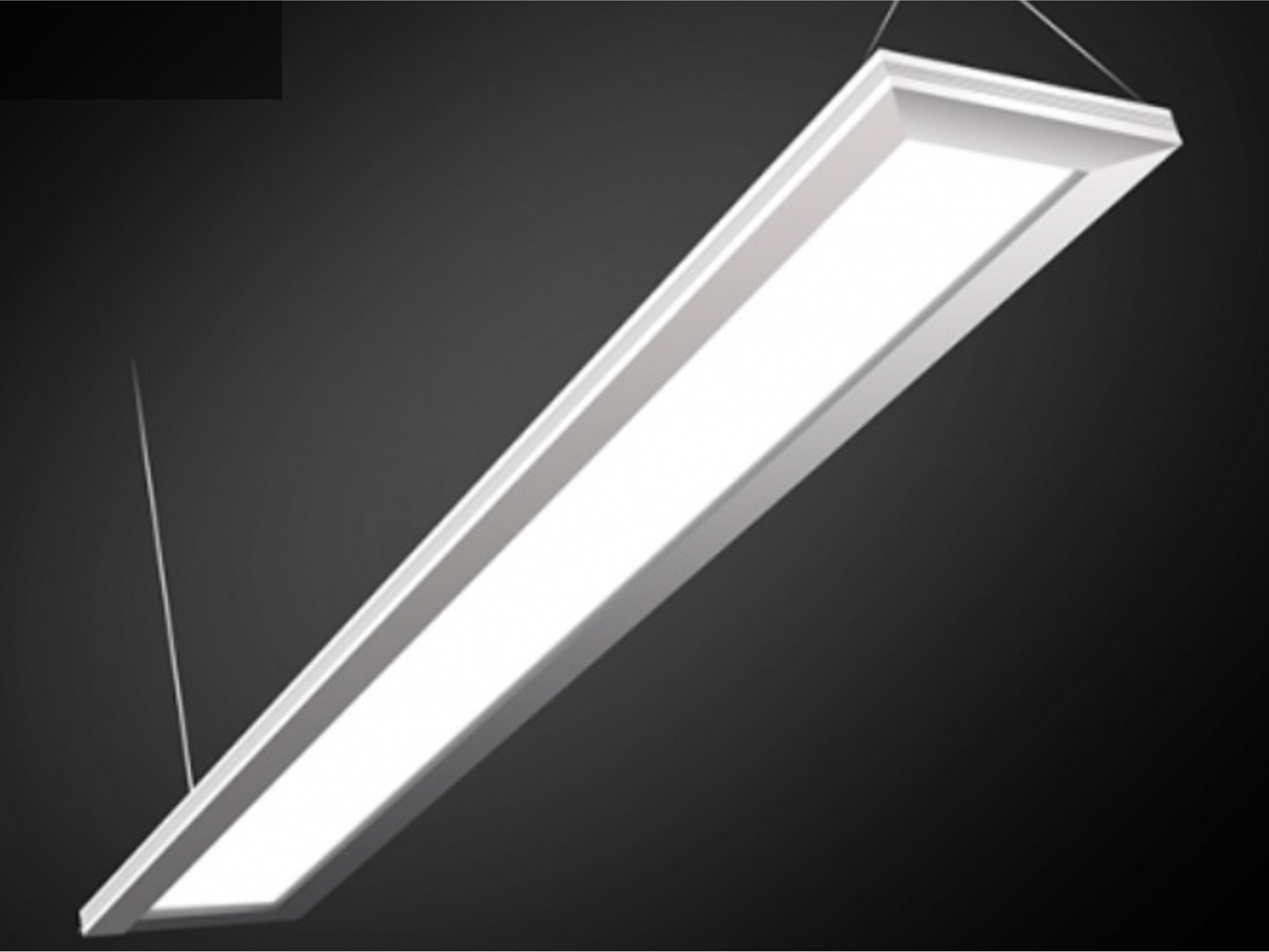 1-Light White Geometric Linear Island Pendant