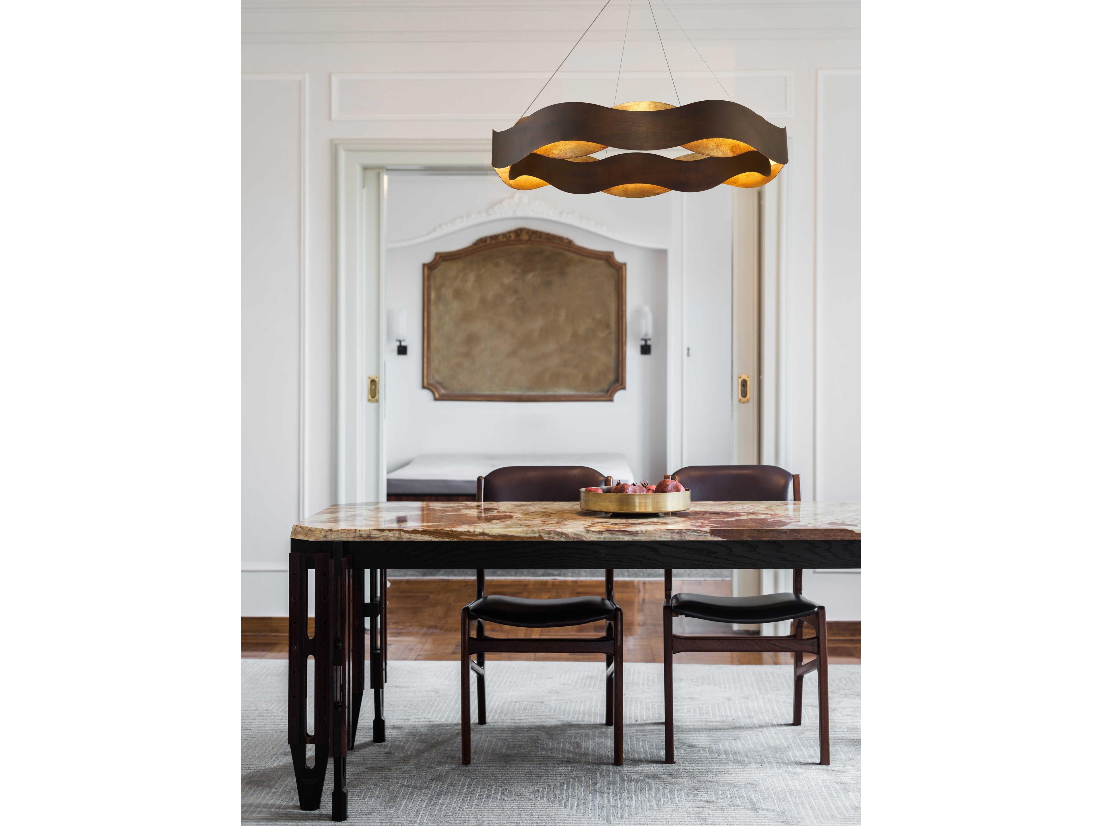 Eurofase Vaughan Bronze LED Round Tiered Pendant
