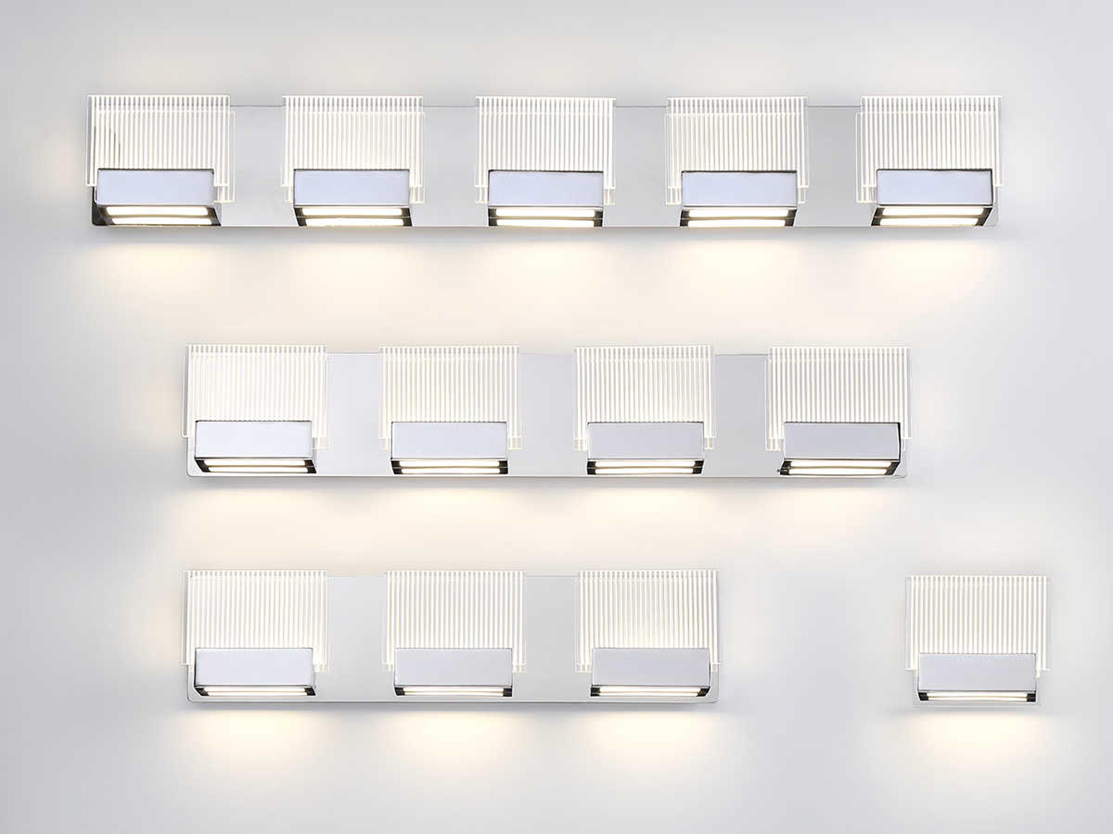 Eurofase Sonic 4-Light Chrome Glass LED Vanity Light