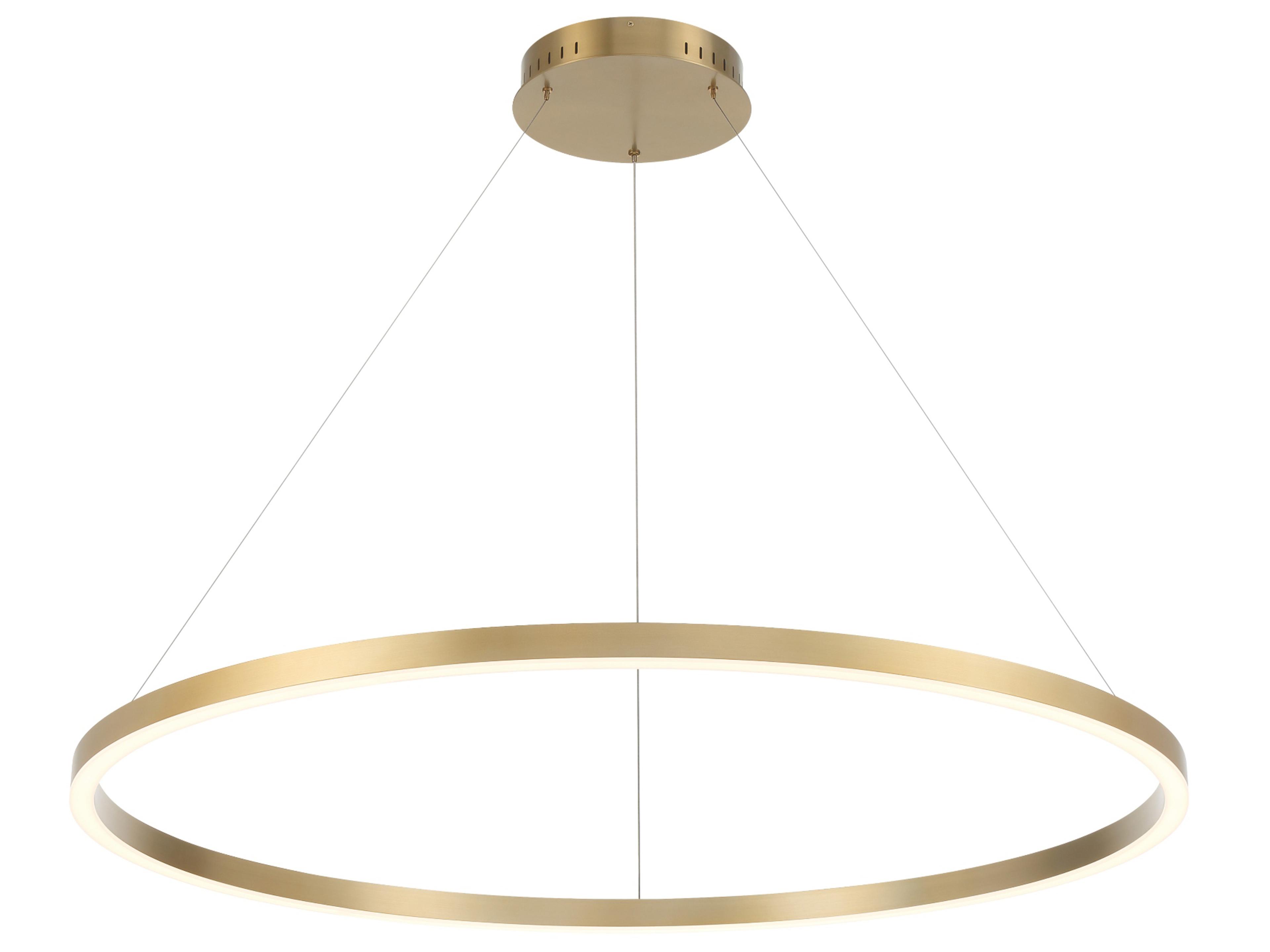 Spunto 1-Light Gold Round Pendant