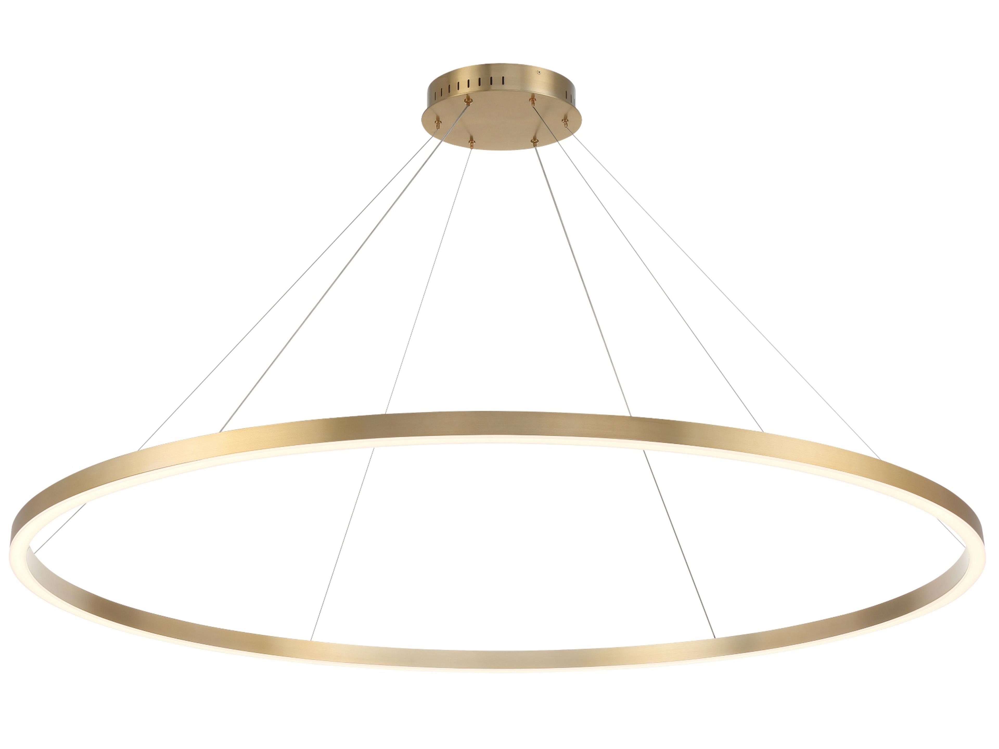 Spunto 1-Light Gold Round Pendant