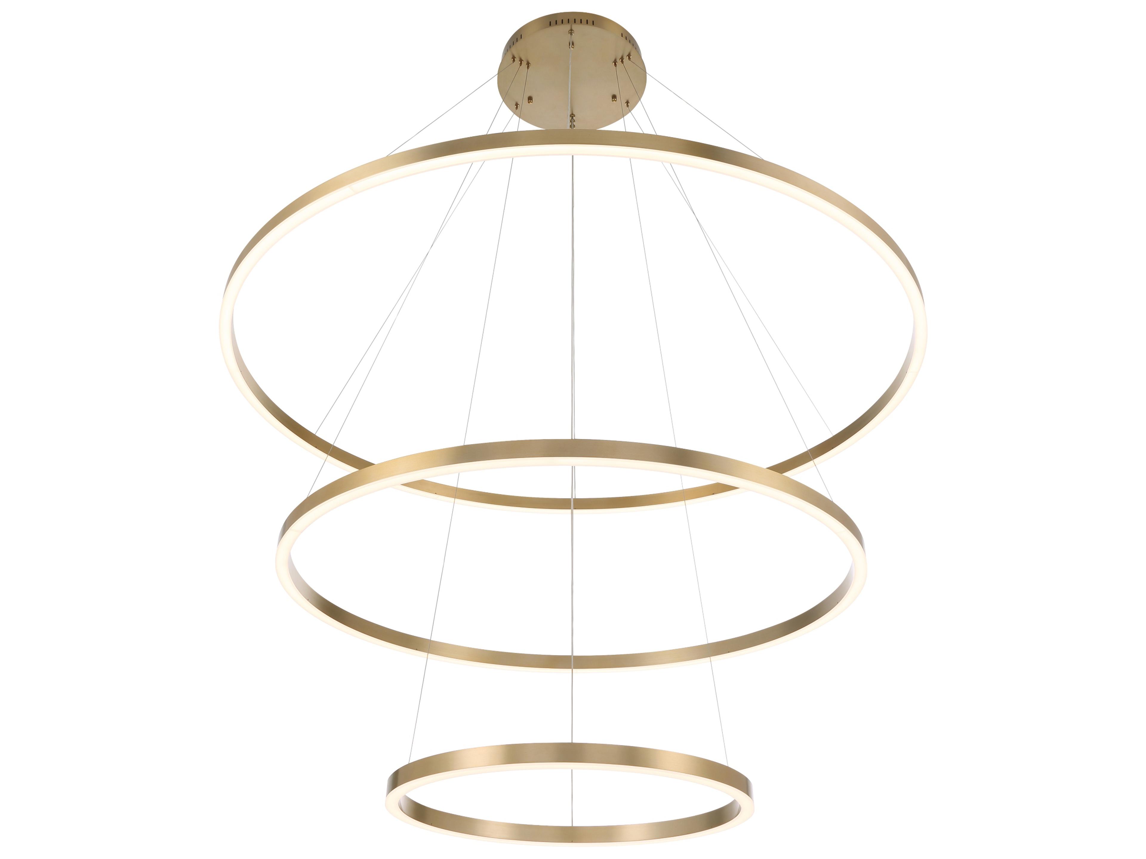 Eurofase Spunto 3-Light Gold Round Tiered Pendant