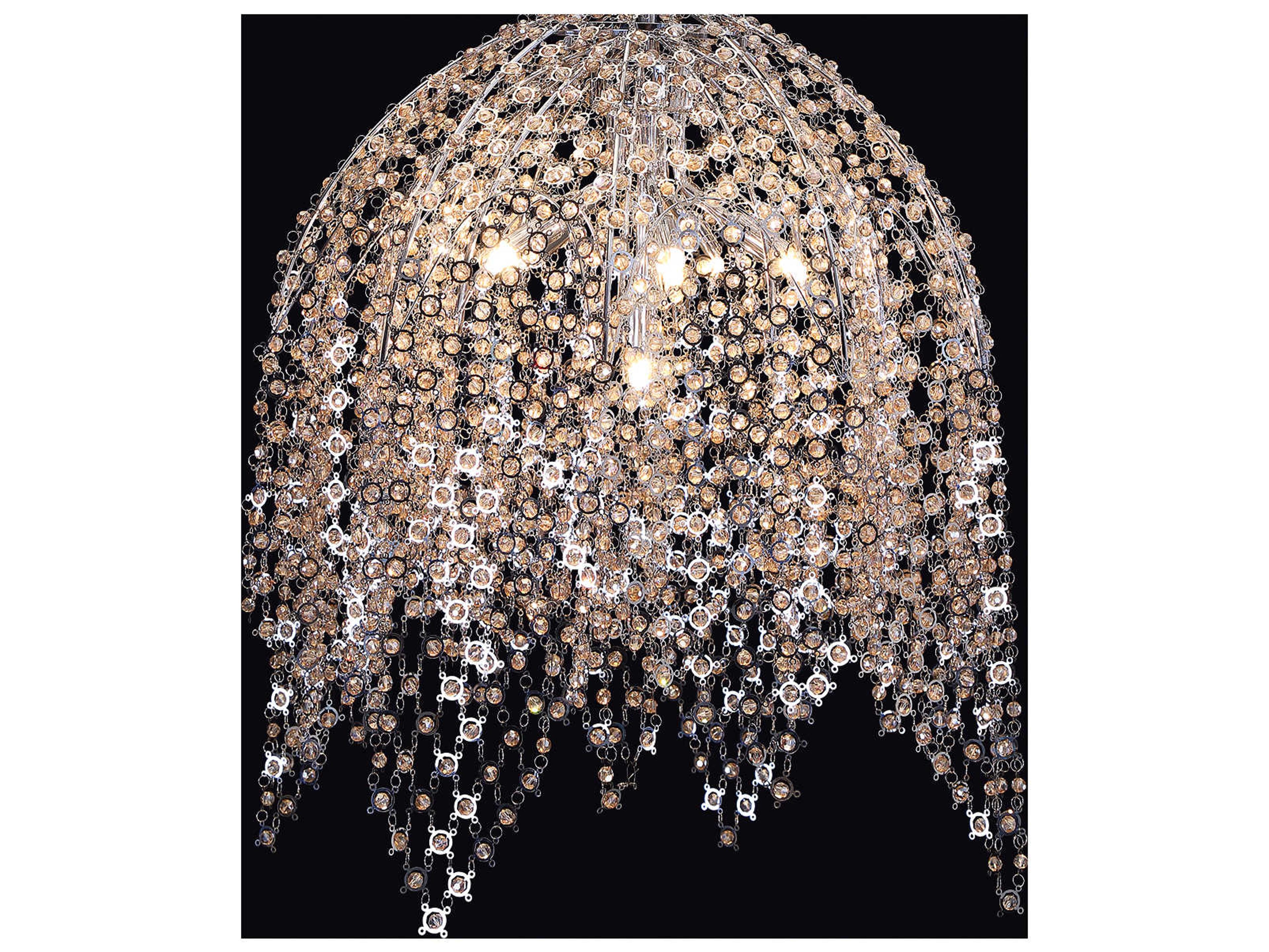 Eurofase Danza 6-Light Chrome Crystal Pendant