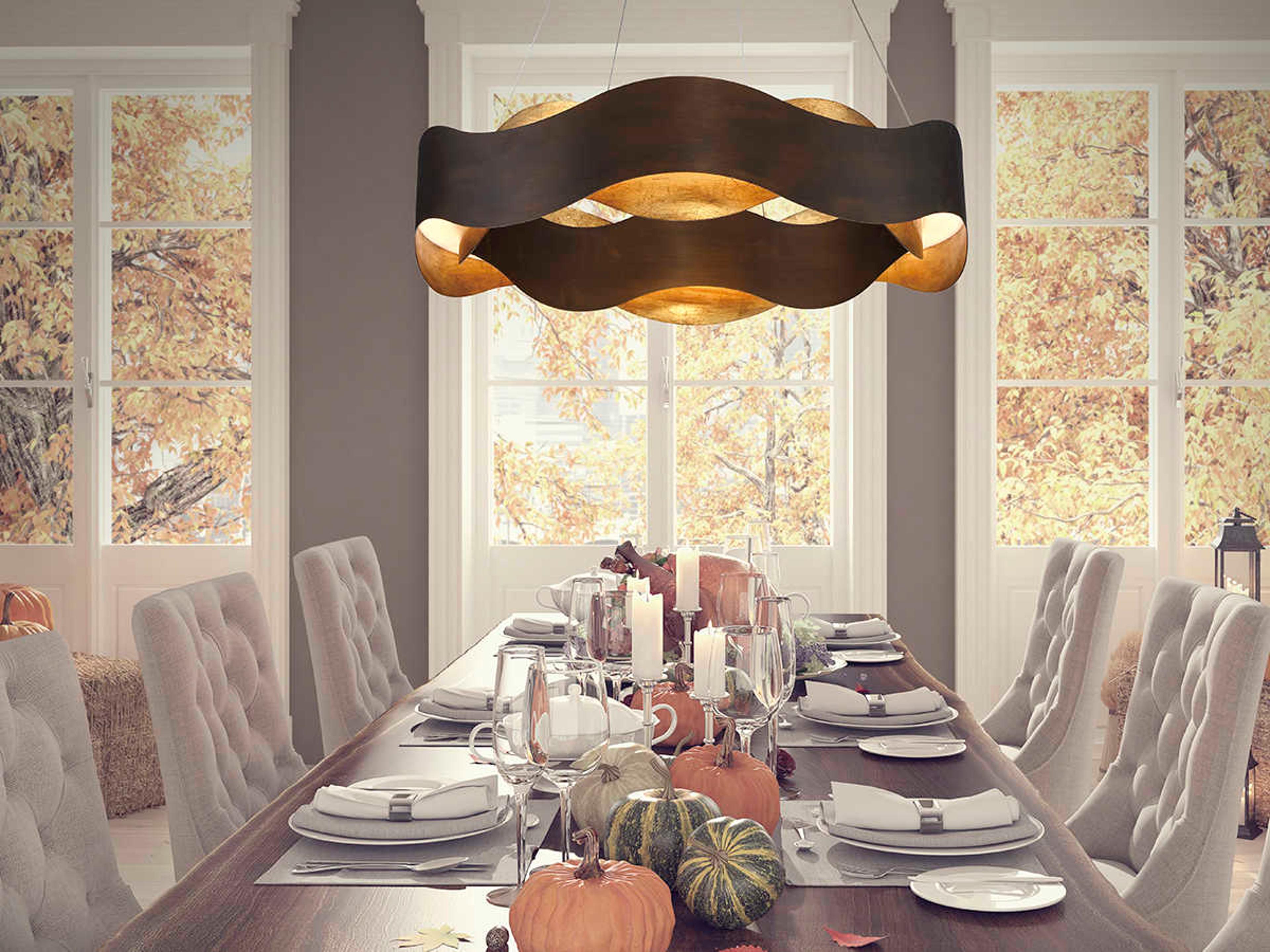 Eurofase Vaughan Bronze LED Round Tiered Pendant