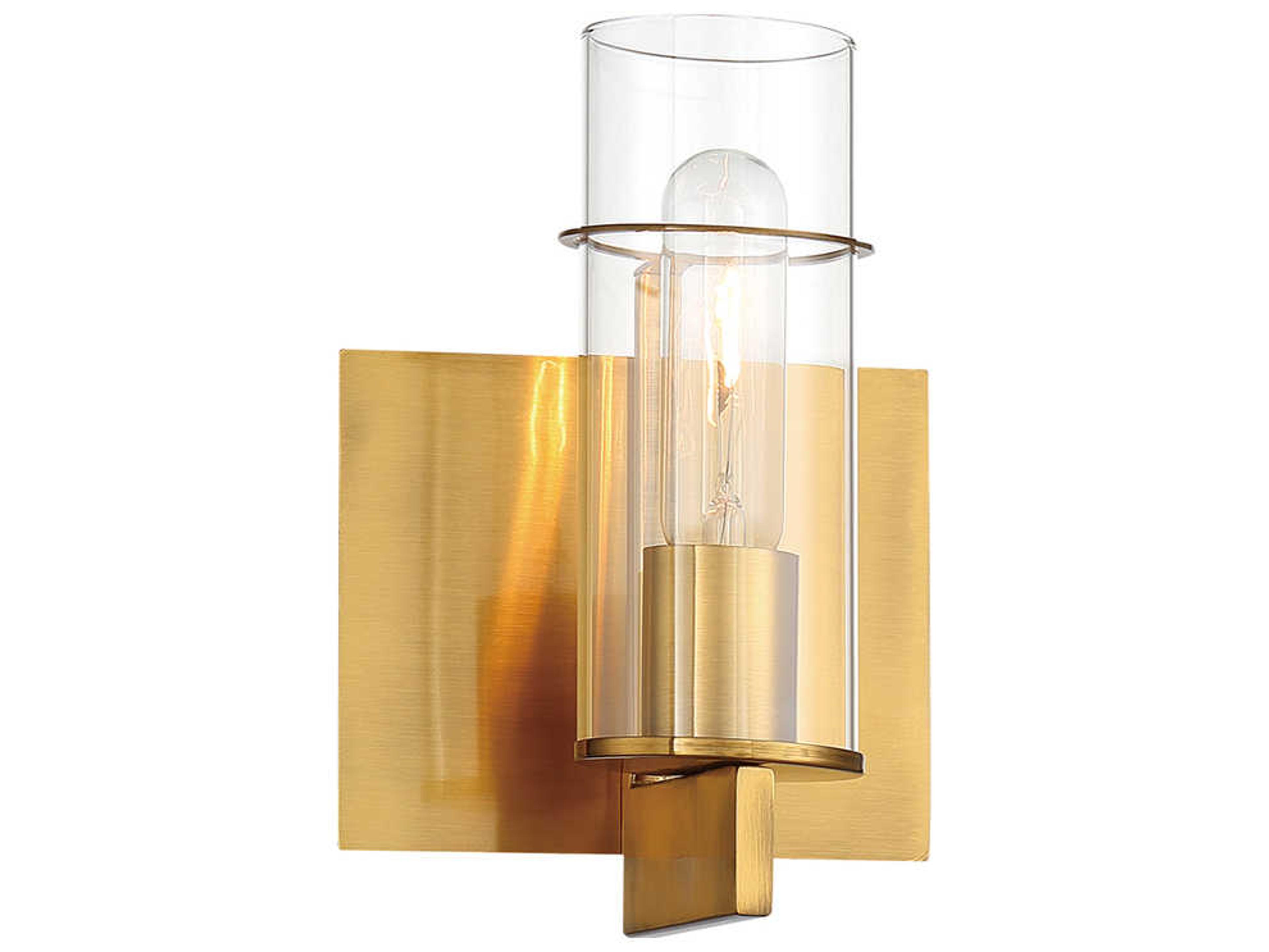 Eurofase Pista 1-Light Gold Glass Wall Sconce