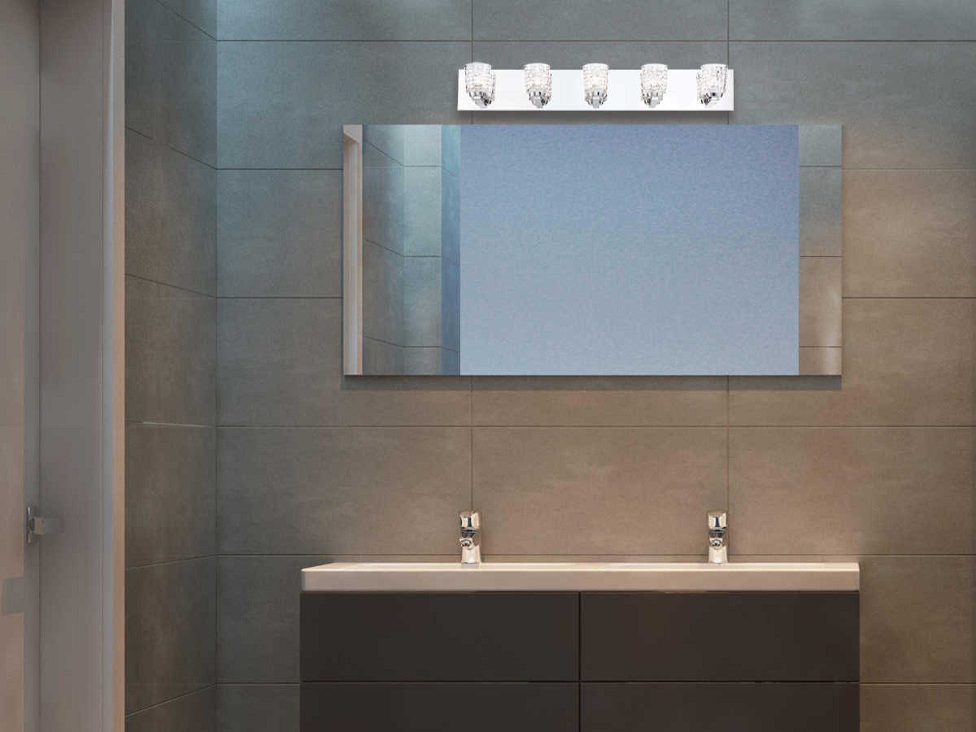 Eurofase Banbury 5-Light Chrome Glass LED Vanity Light